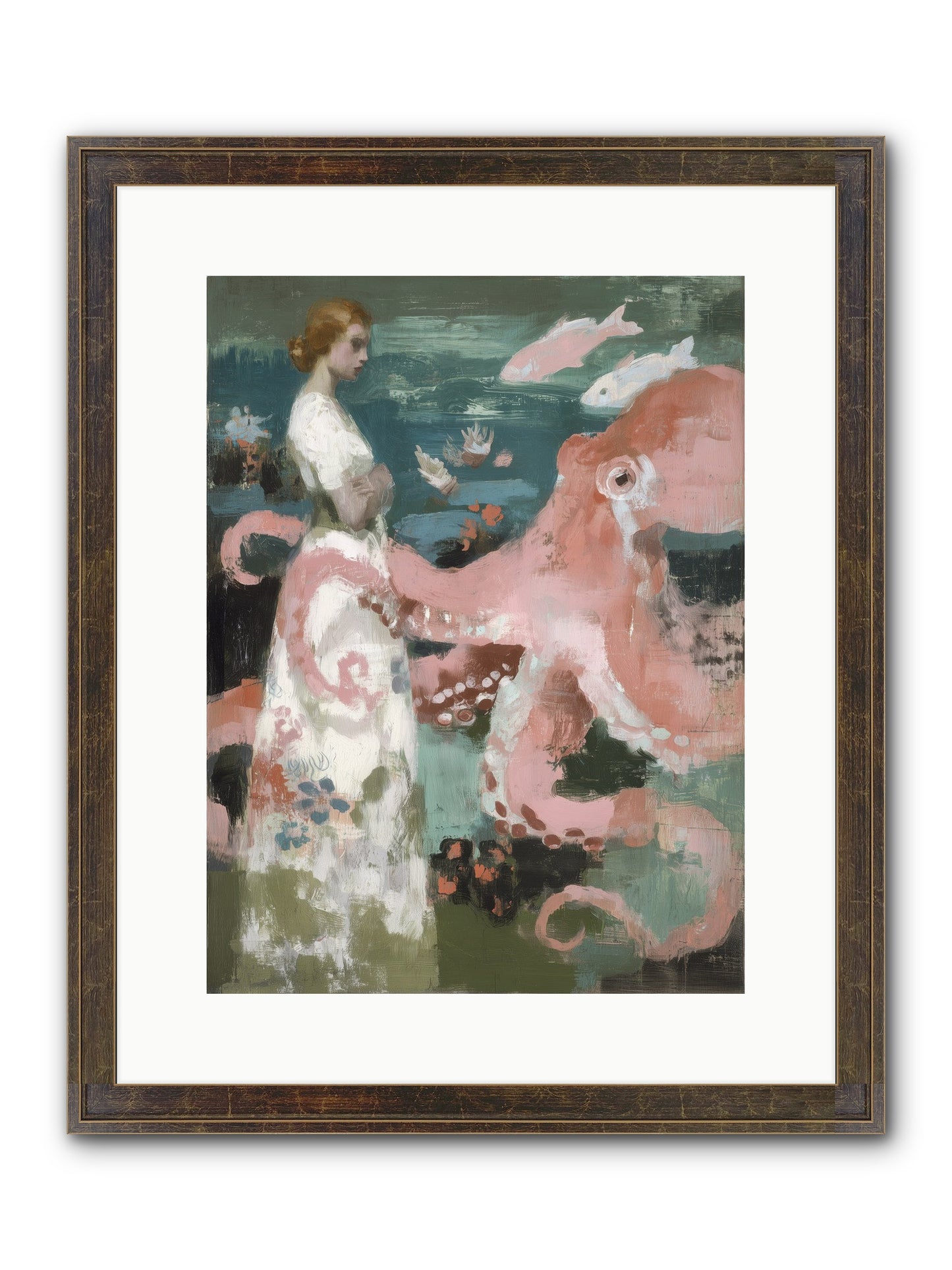 Surface Dreams Framed Print - Slimwoods Black/Gold 12x16