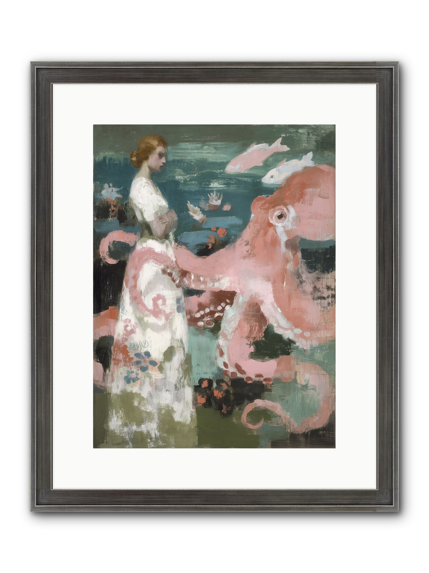 Surface Dreams Framed Print - Slimwoods Black/Silver 12x16