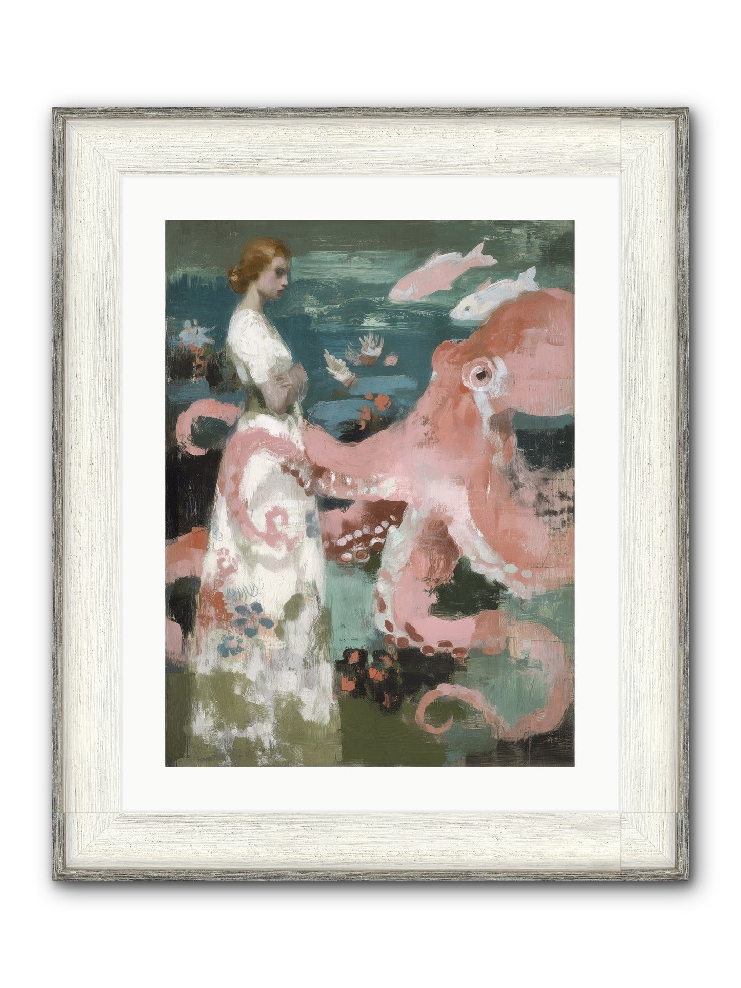 Surface Dreams Framed Print - Driftwood White 18x24