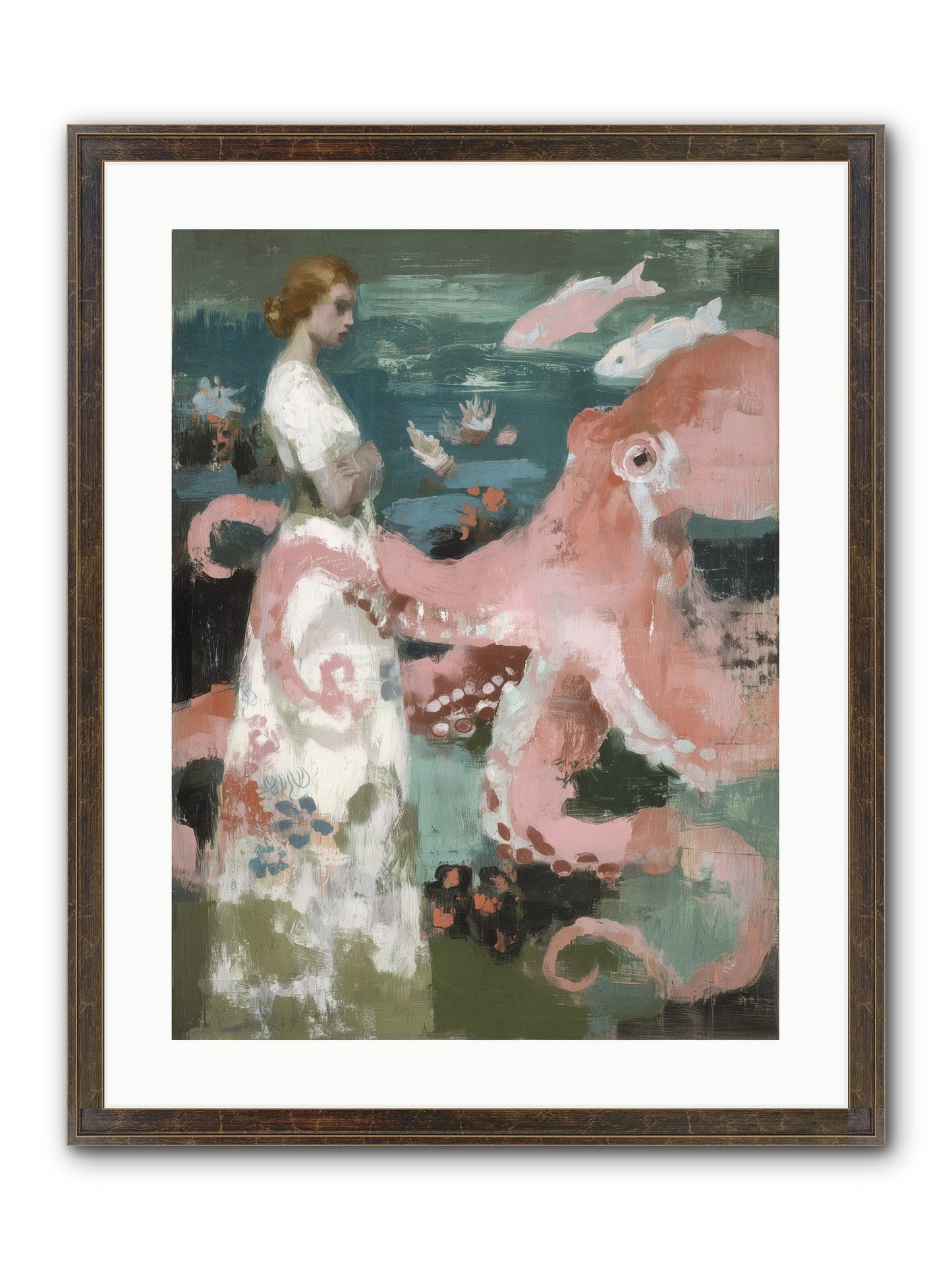 Surface Dreams Framed Print - Slimwoods Black/Gold 18x24