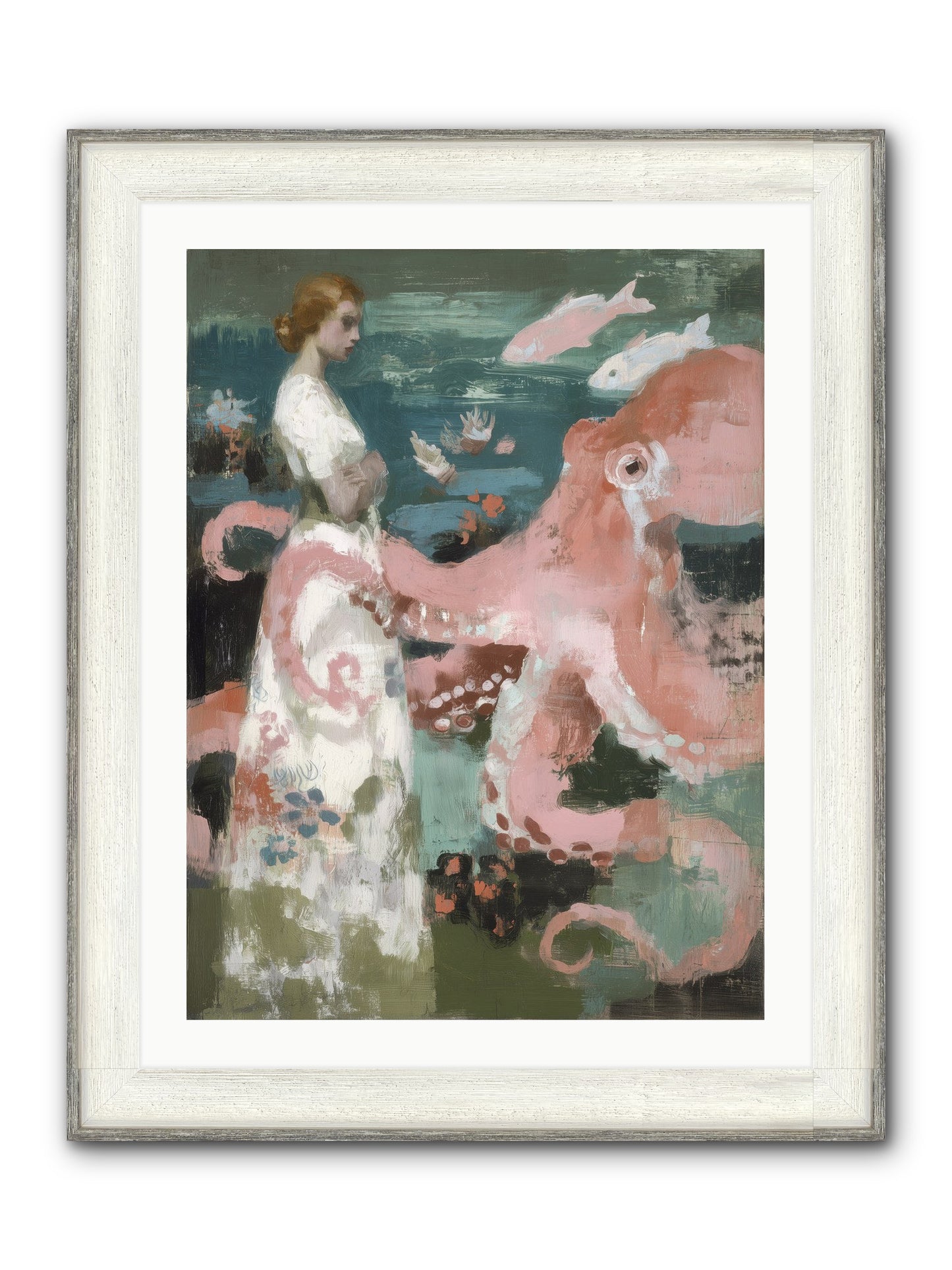 Surface Dreams Framed Print - Driftwood White 24x32