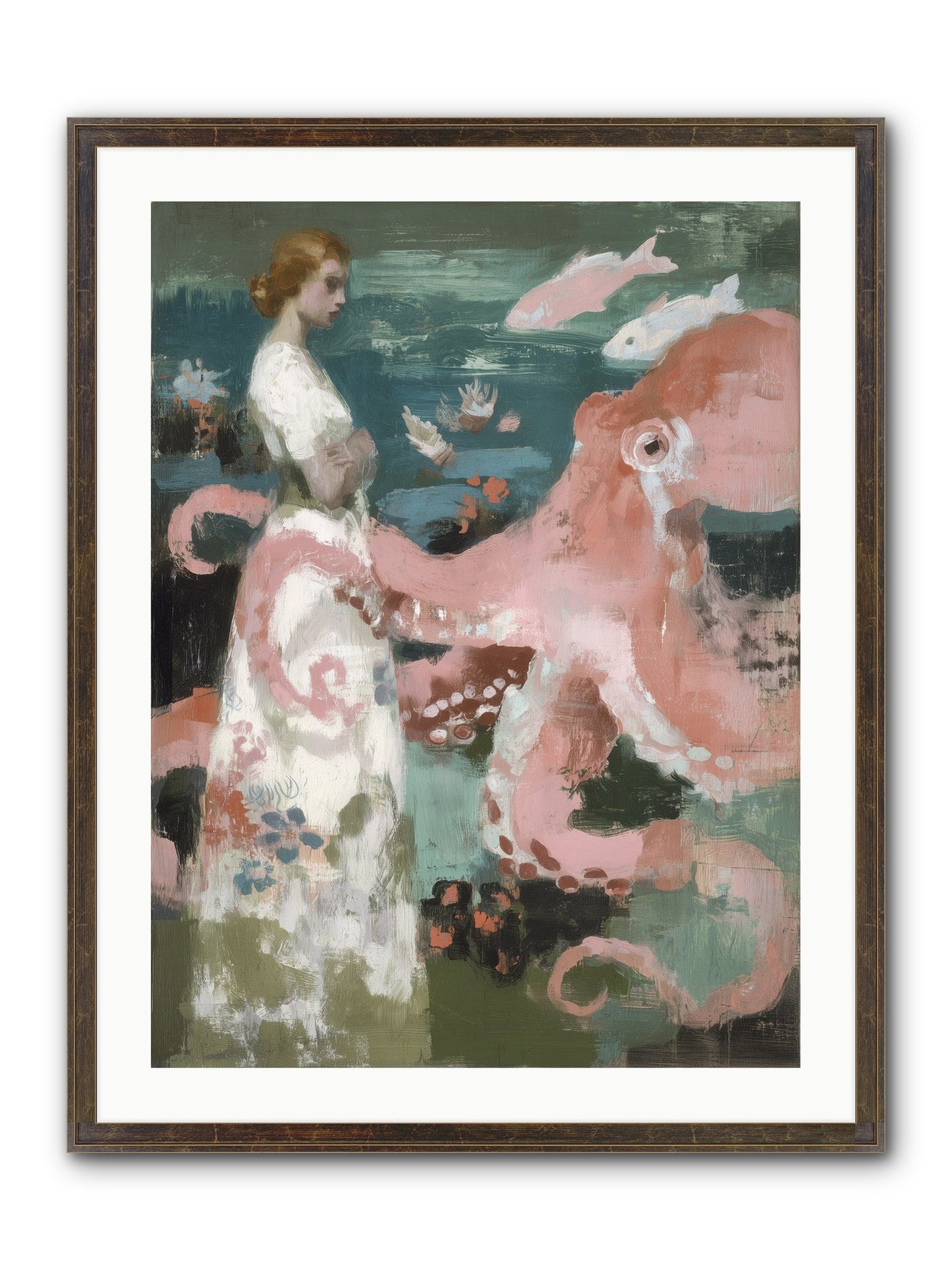 Surface Dreams Framed Print - Slimwoods Black/Gold 24x32