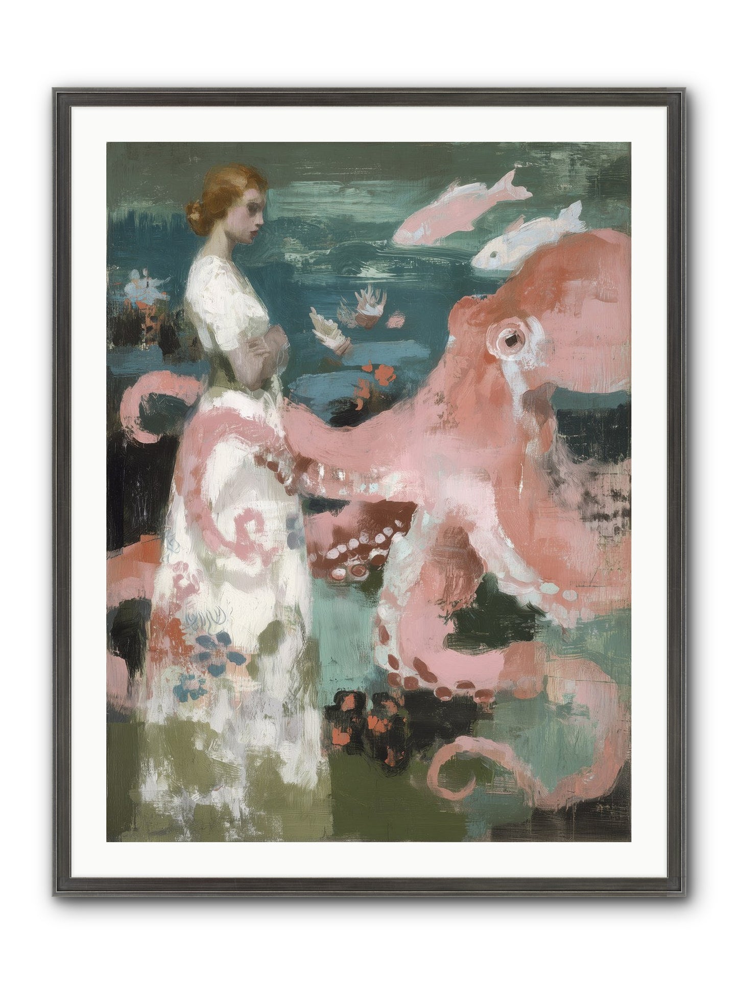 Surface Dreams Framed Print - Slimwoods Black/Silver 30x40