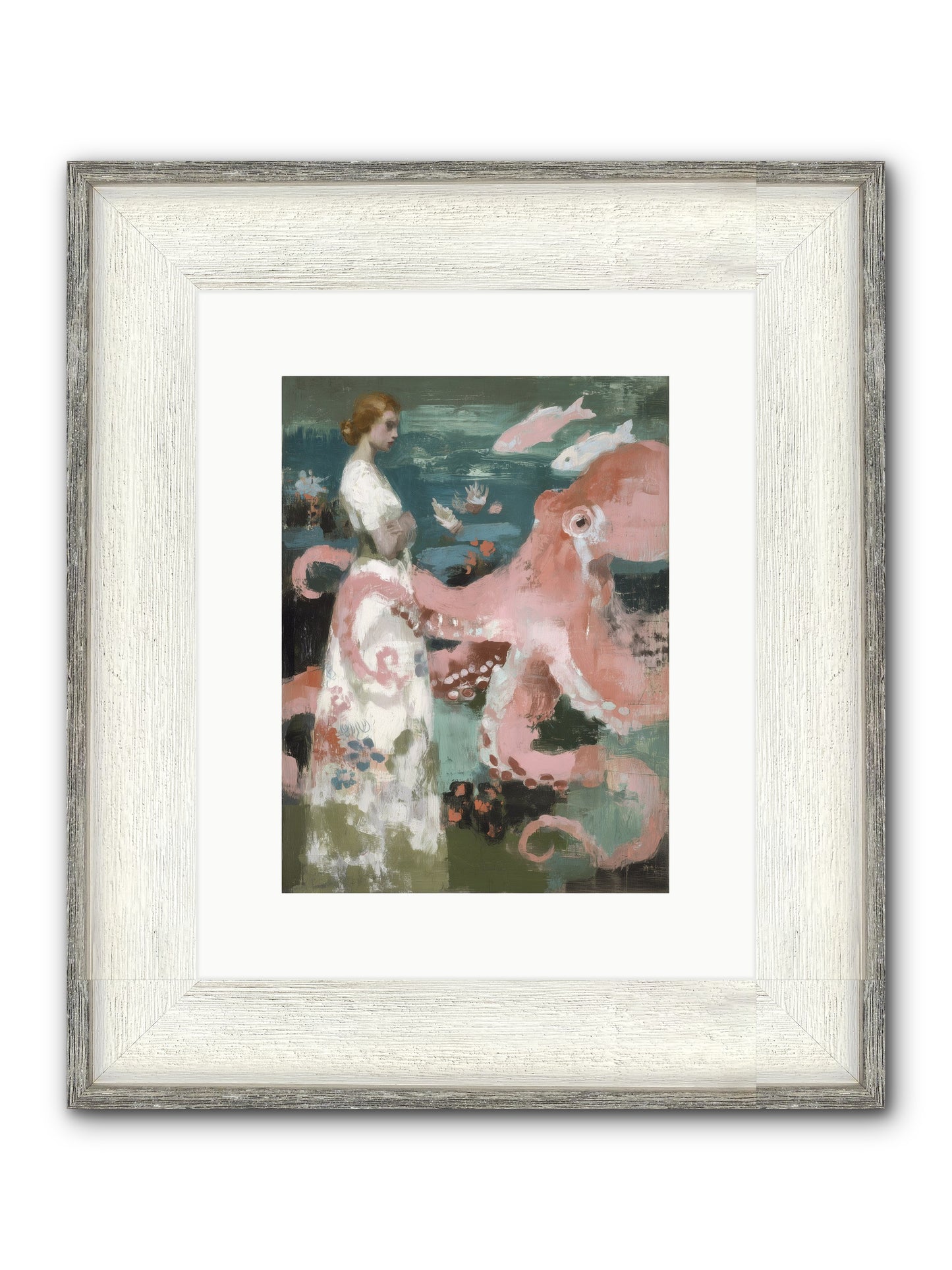 Surface Dreams Framed Print - Driftwood White 9x12