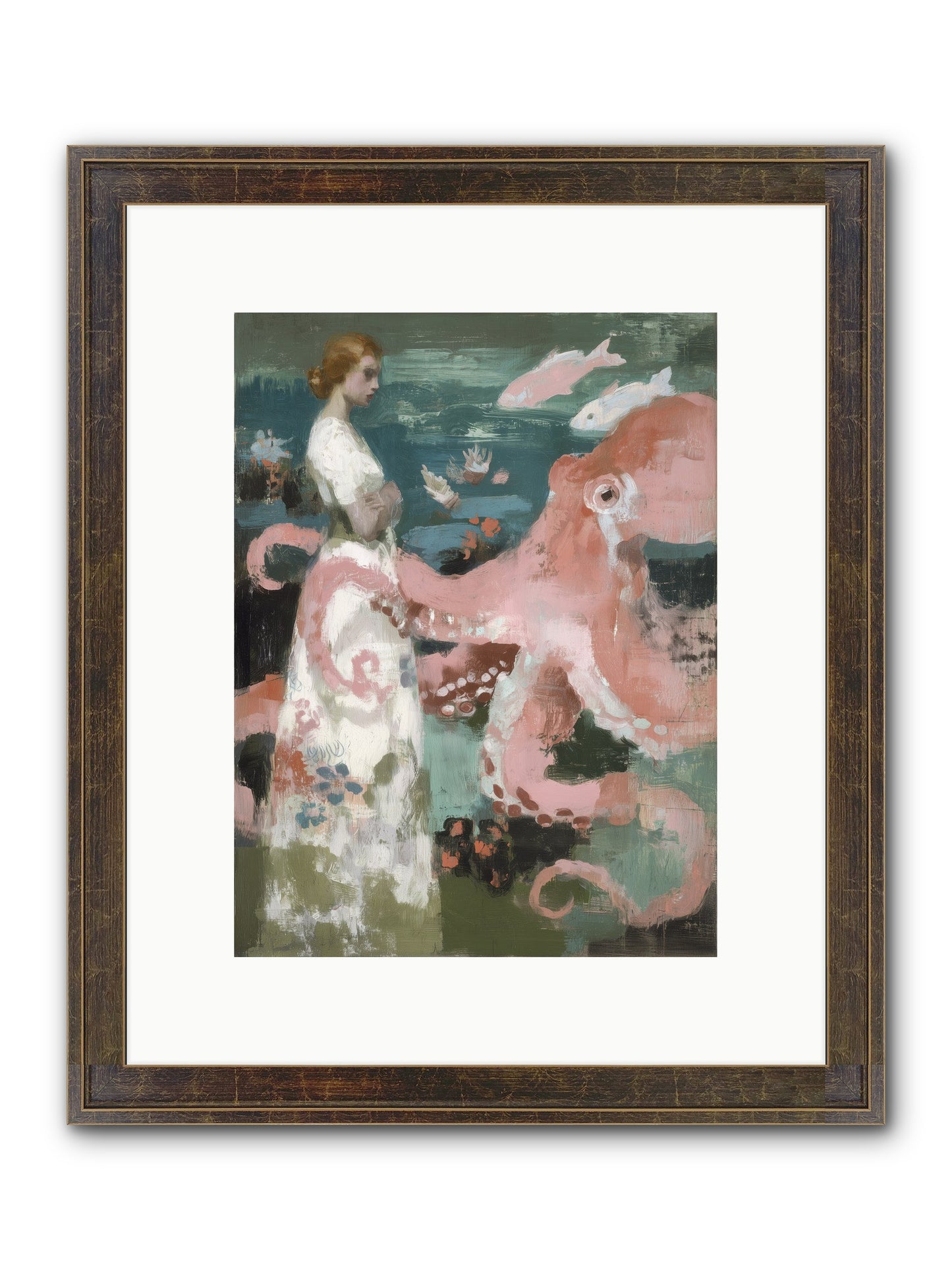 Surface Dreams Framed Print - Slimwoods Black/Gold 9x12