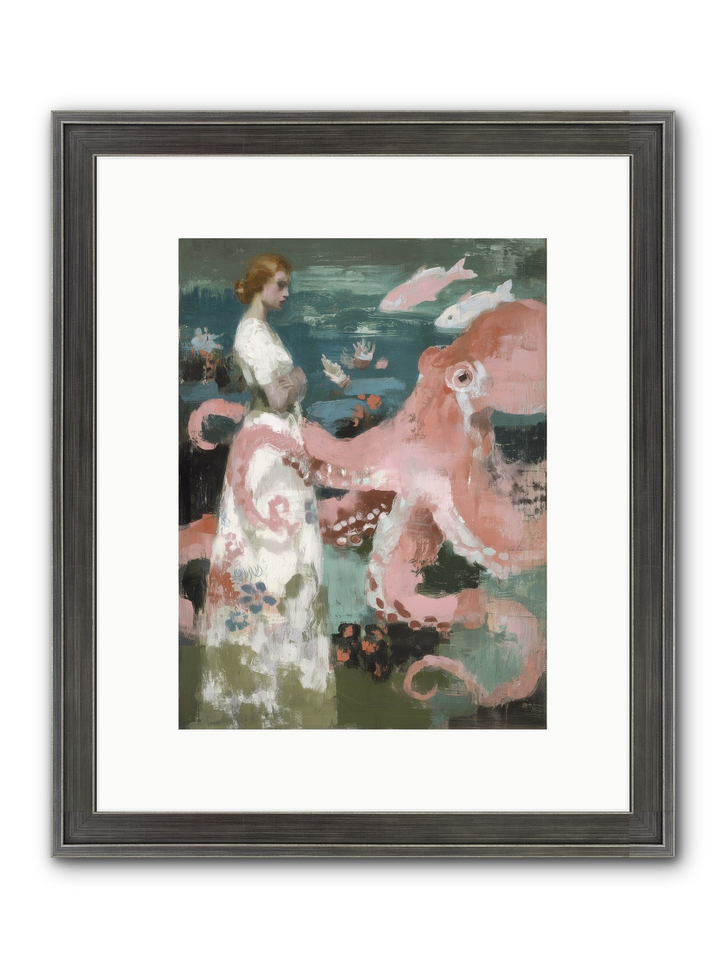 Surface Dreams Framed Print - Slimwoods Black/Silver 9x12