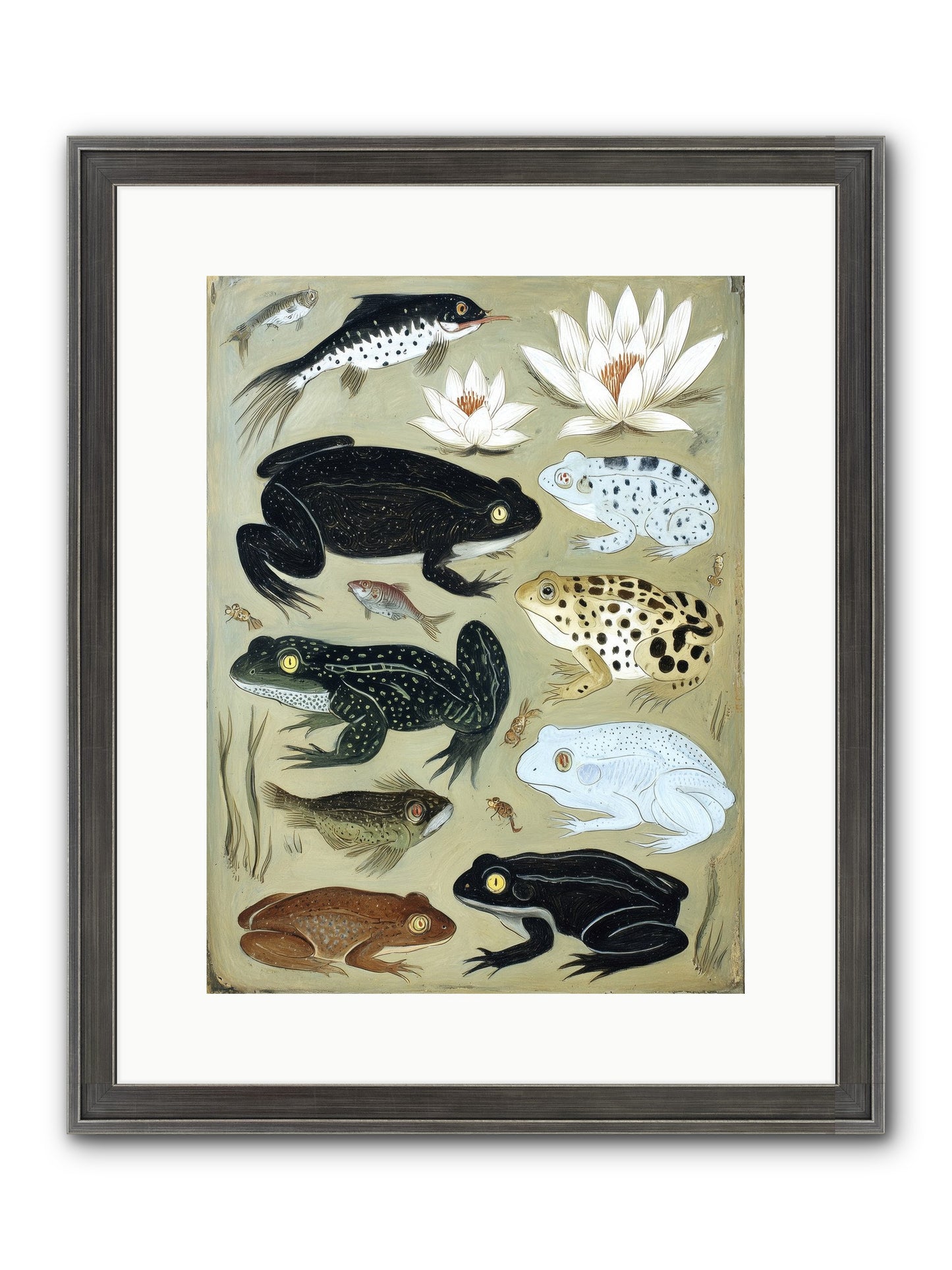Surface Stories Framed Print - Slimwoods Black/Silver 12x16