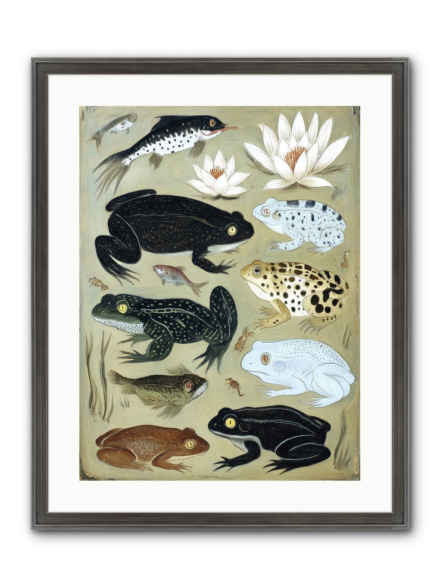 Surface Stories Framed Print - Slimwoods Black/Silver 18x24