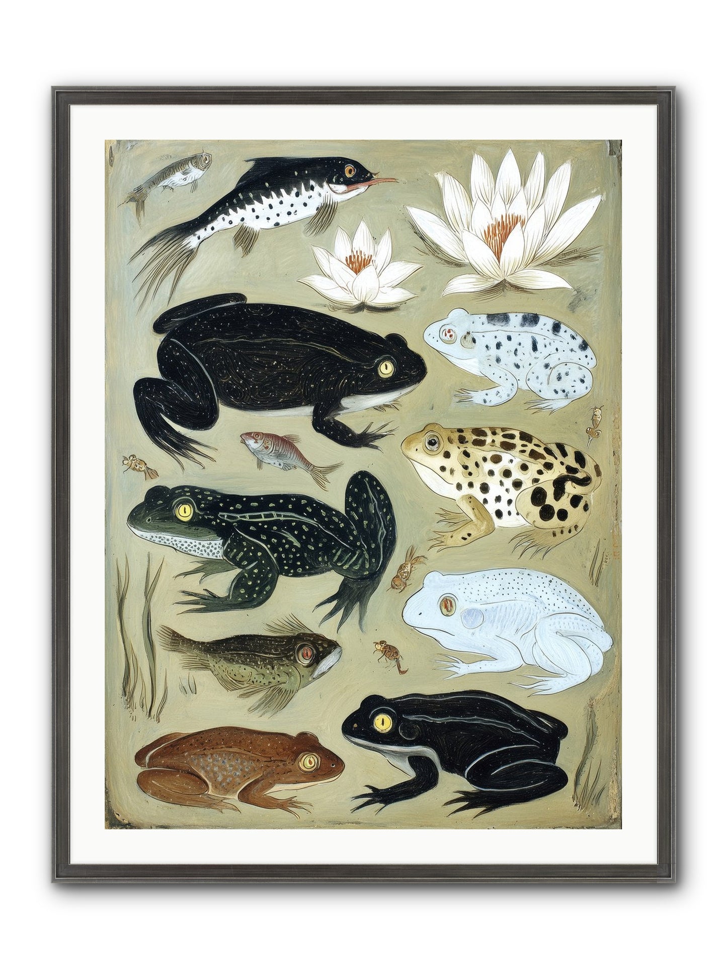 Surface Stories Framed Print - Slimwoods Black/Silver 30x40
