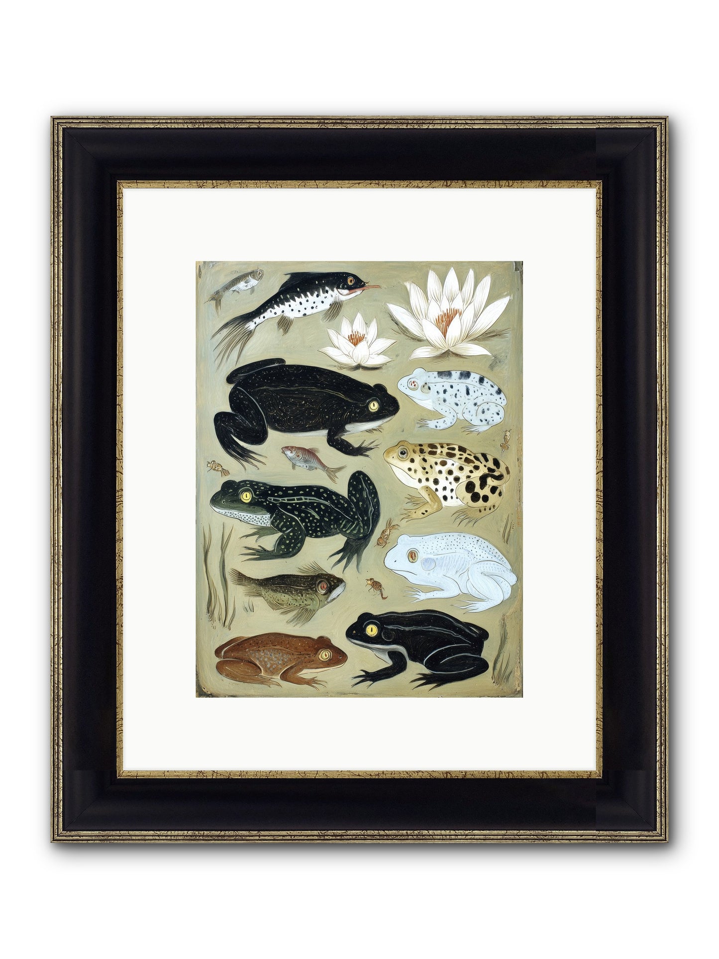 Surface Stories Framed Print - Black & Gold 9x12