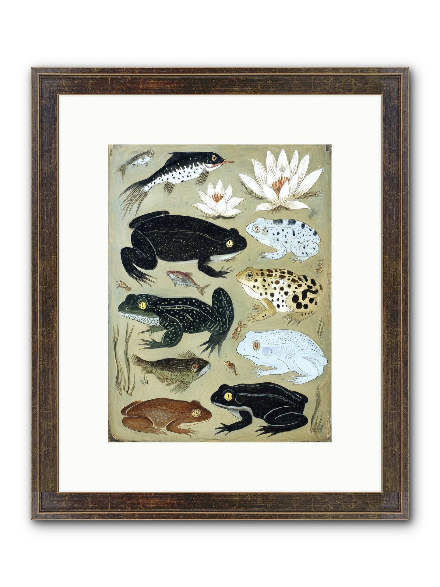 Surface Stories Framed Print - Slimwoods Black/Gold 9x12