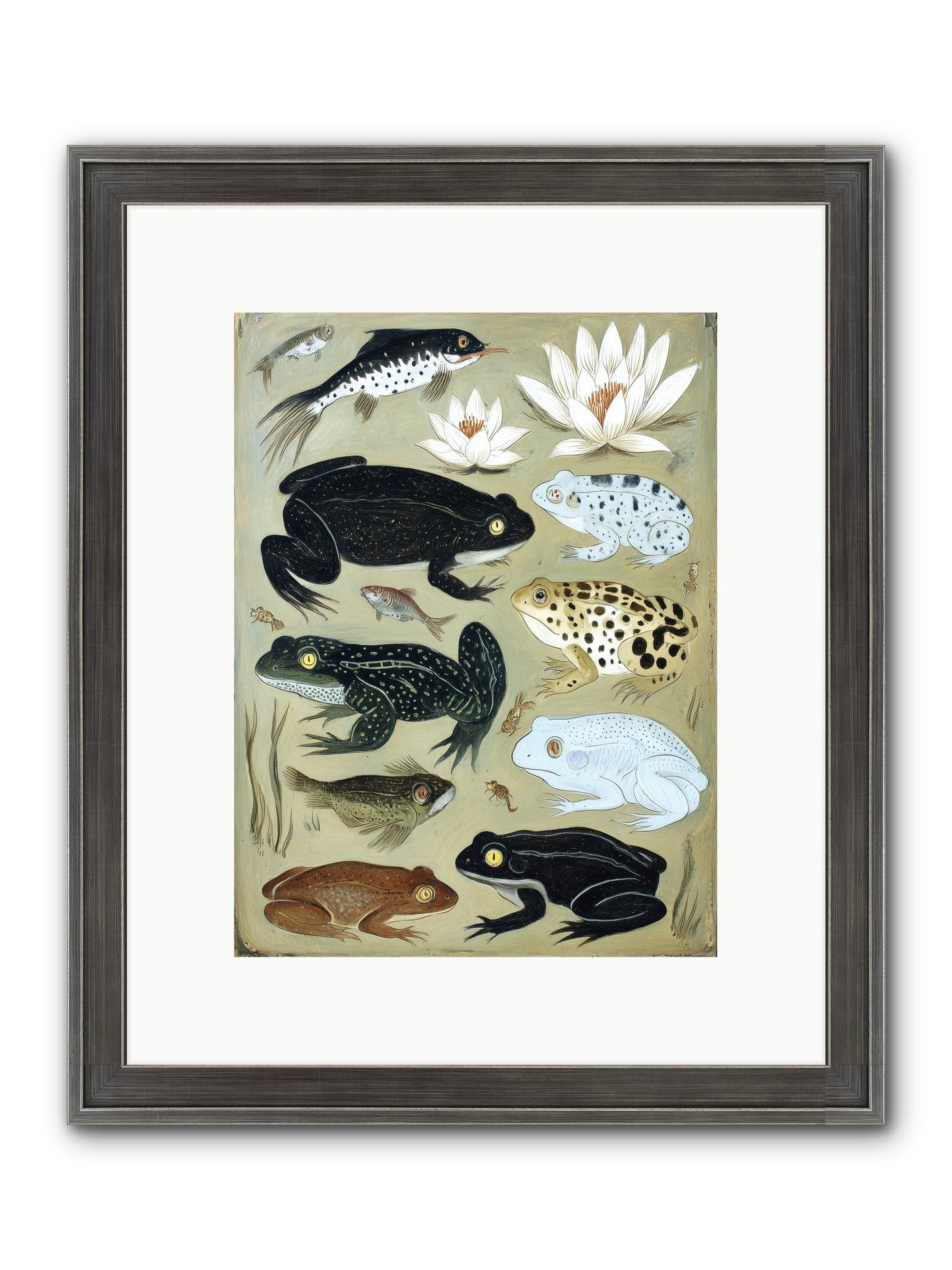 Surface Stories Framed Print - Slimwoods Black/Silver 9x12