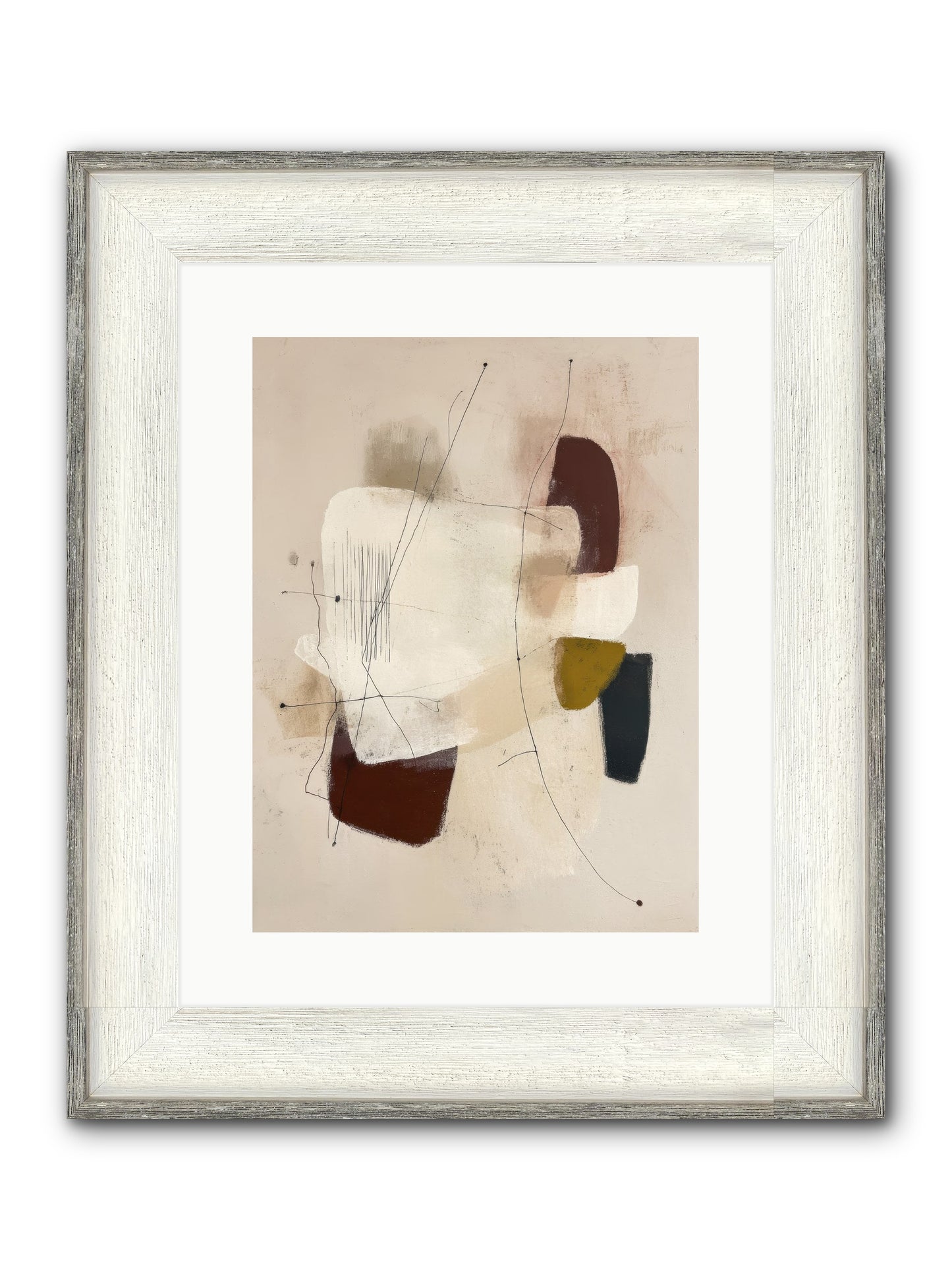 Suspended Framed Print - Driftwood White 12x16