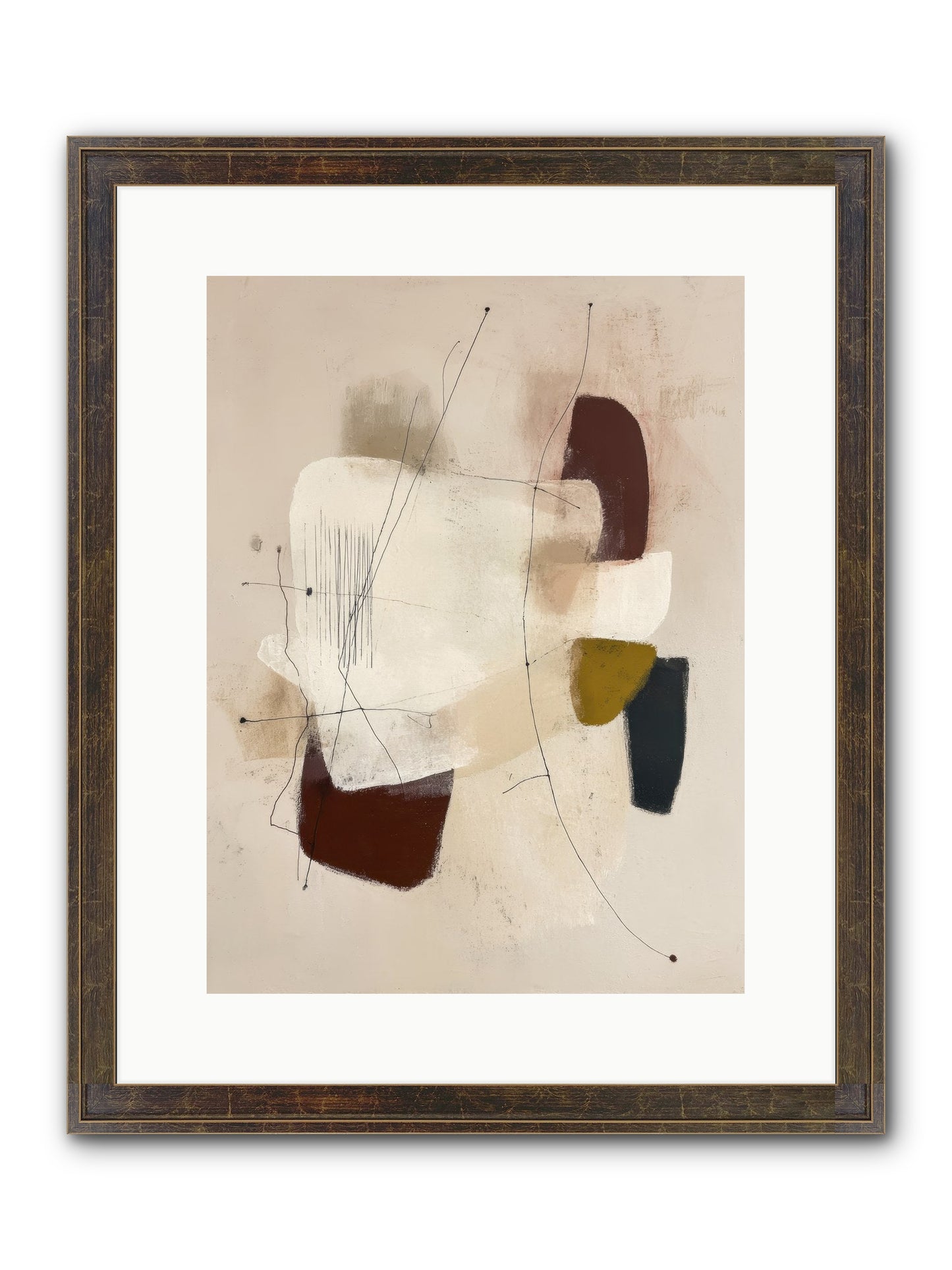 Suspended Framed Print - Slimwoods Black/Gold 12x16