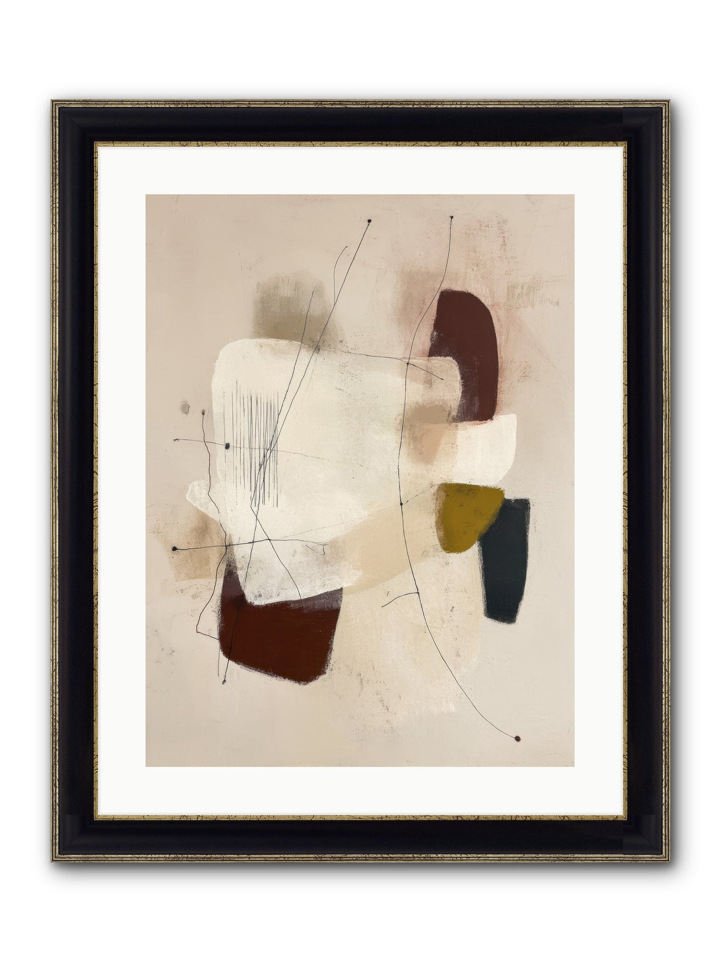 Suspended Framed Print - Black & Gold 18x24