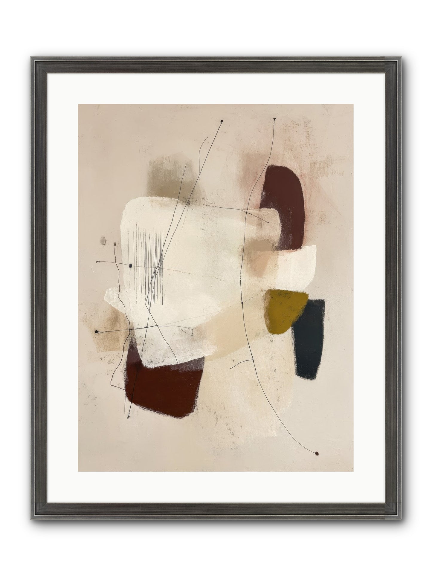 Suspended Framed Print - Slimwoods Black/Silver 18x24