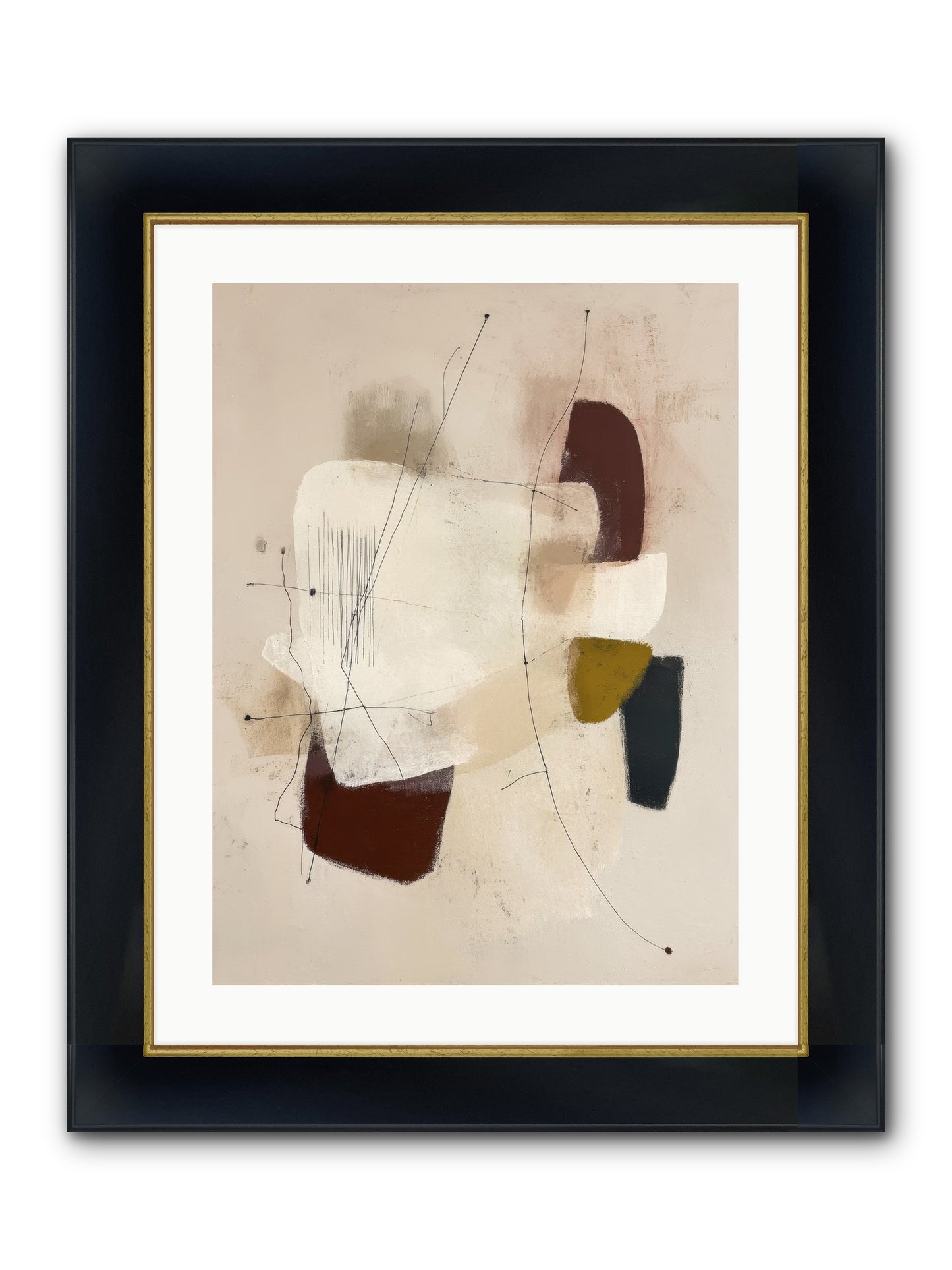 Suspended Framed Print - Wide Black w/Gold 18x24