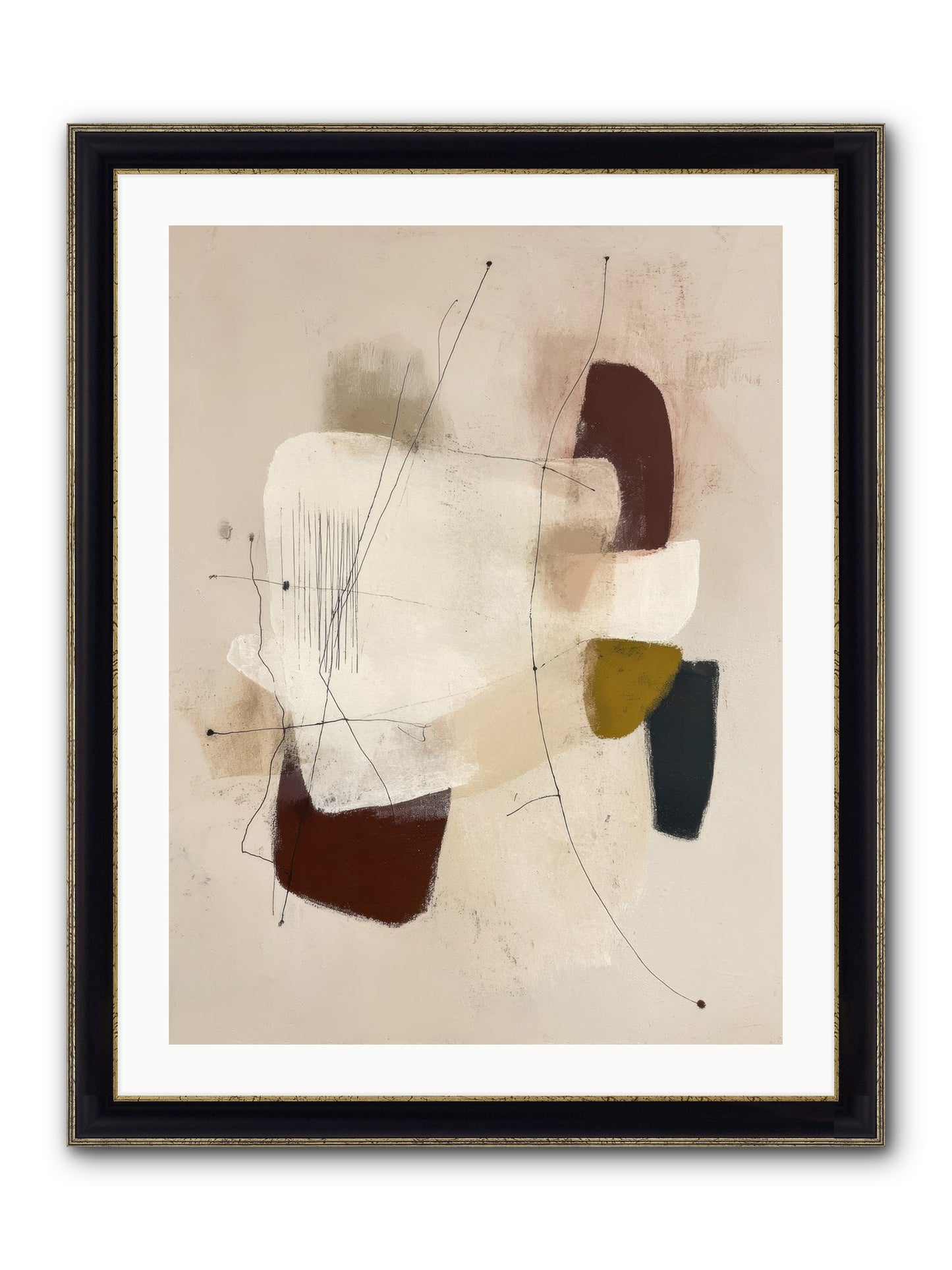 Suspended Framed Print - Black & Gold 24x32