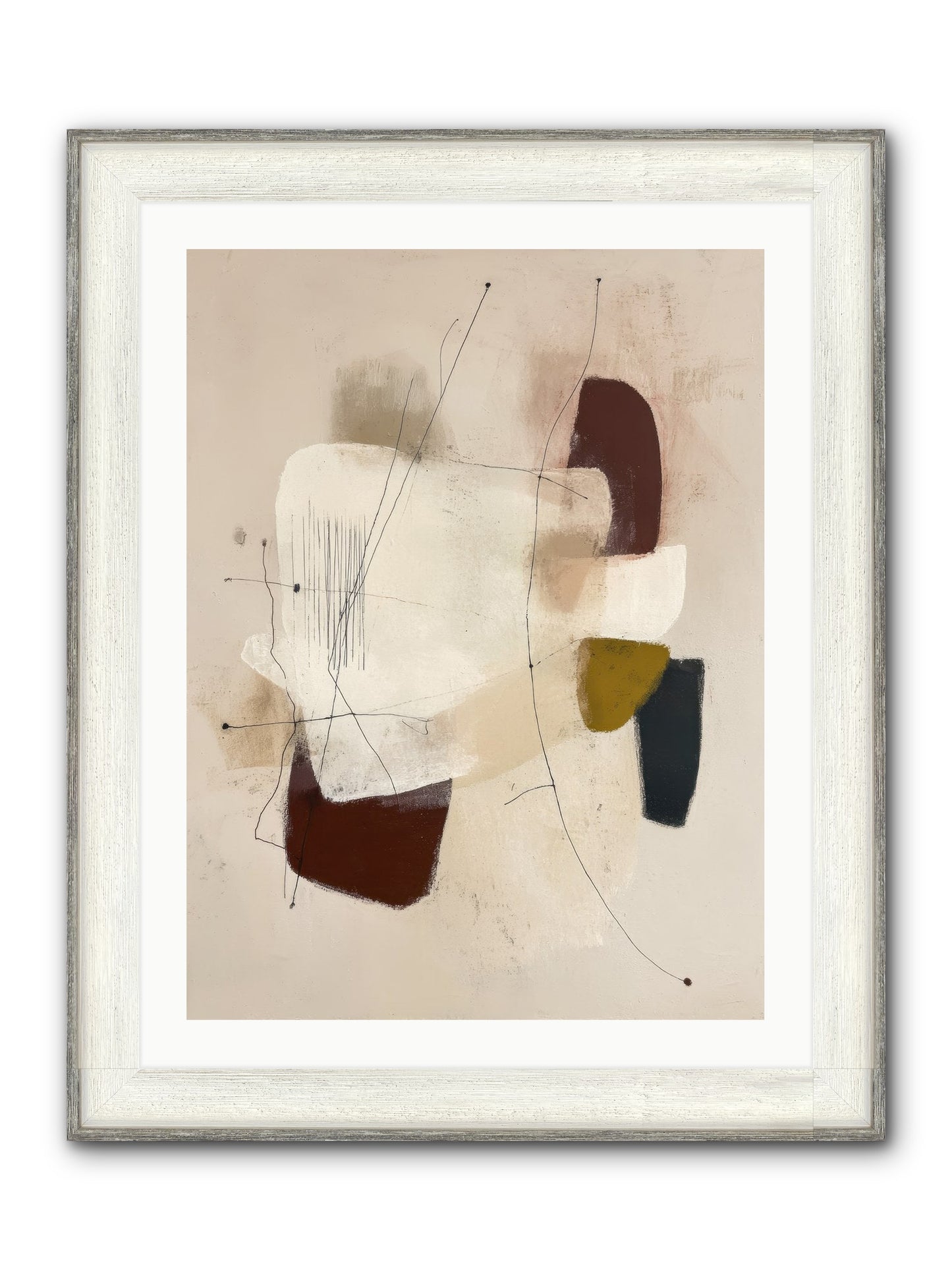 Suspended Framed Print - Driftwood White 24x32