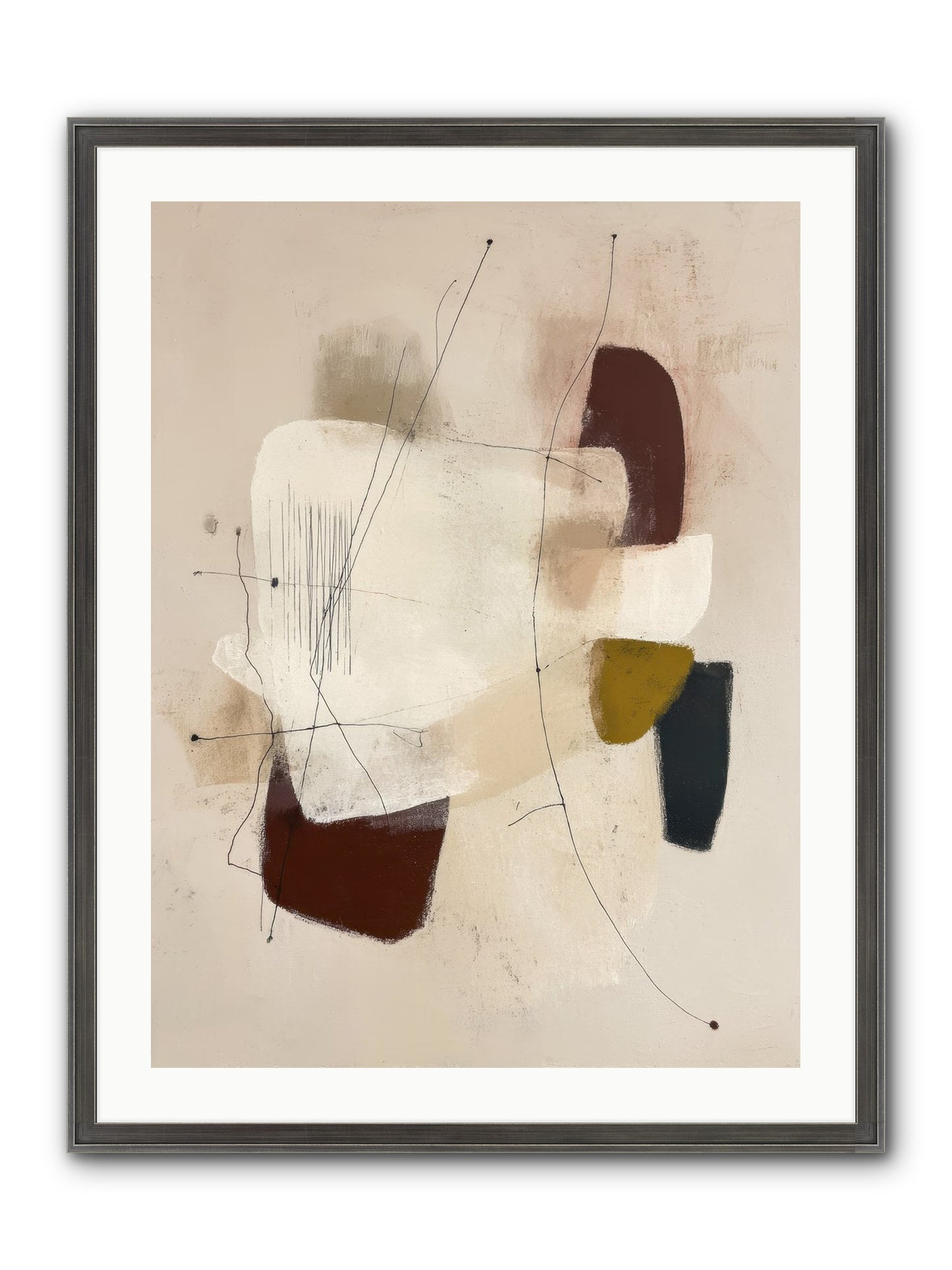 Suspended Framed Print - Slimwoods Black/Silver 24x32