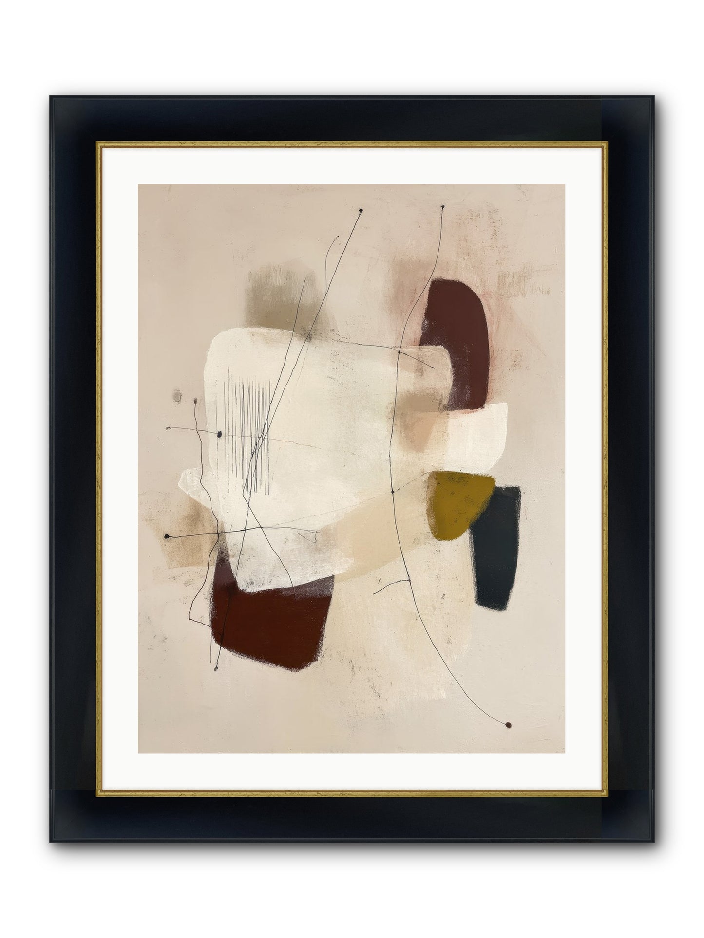 Suspended Framed Print - Wide Black w/Gold 24x32