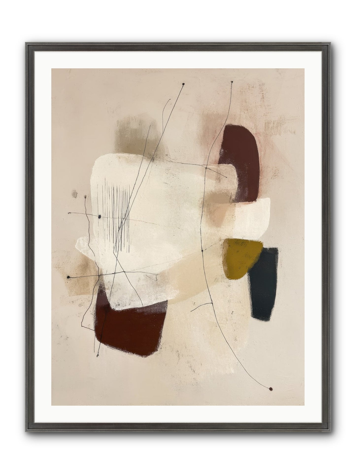 Suspended Framed Print - Slimwoods Black/Silver 30x40