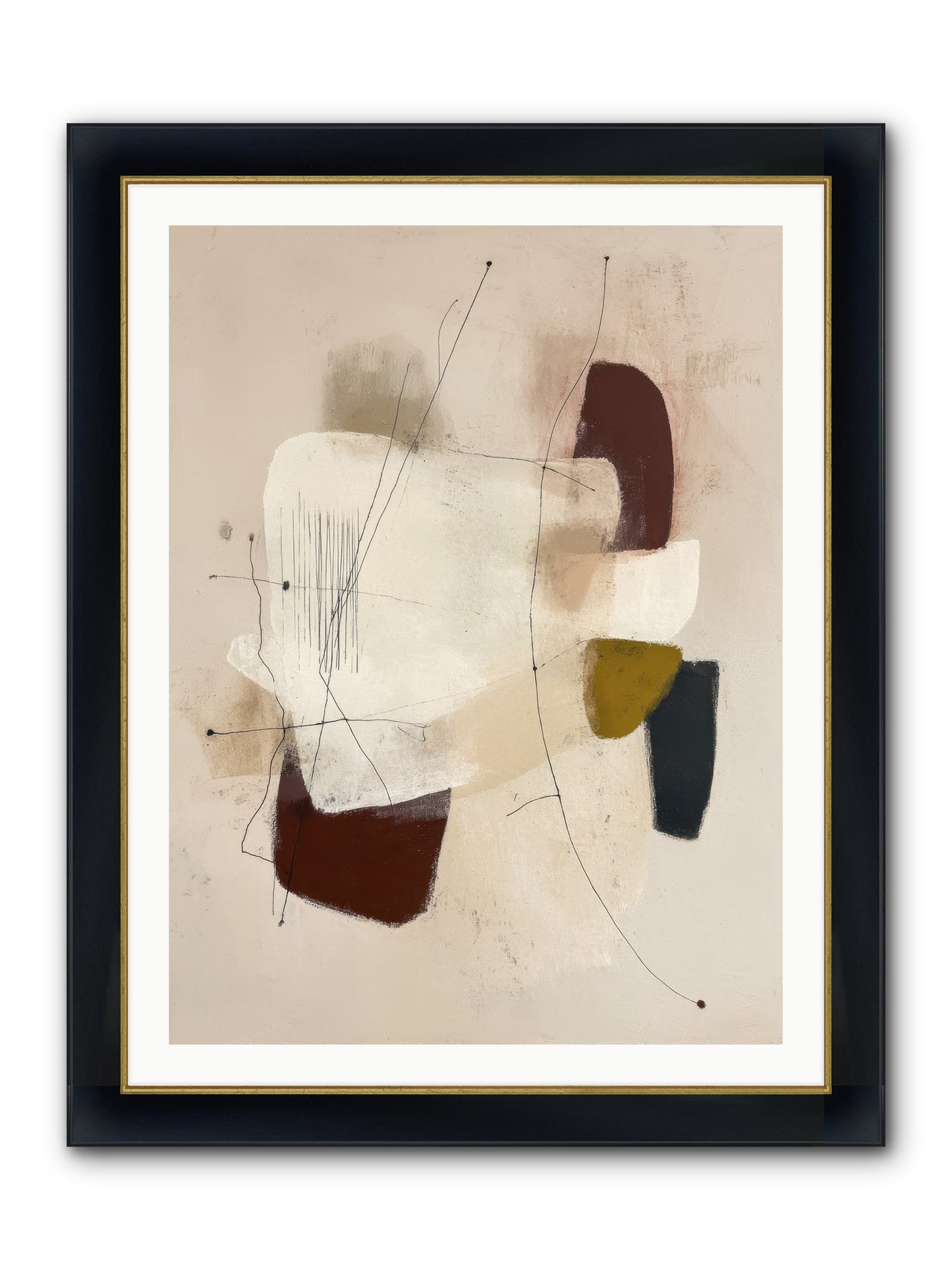 Suspended Framed Print - Wide Black w/Gold 30x40