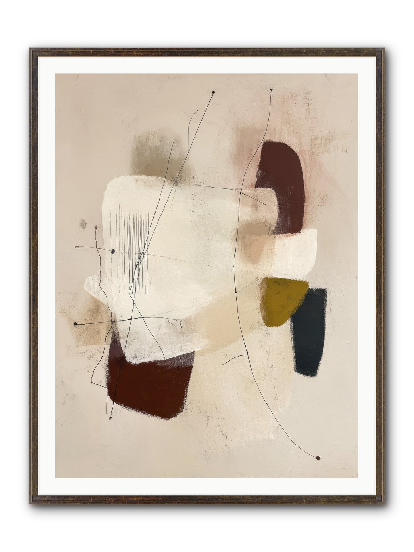 Suspended Framed Print - Slimwoods Black/Gold 36x48