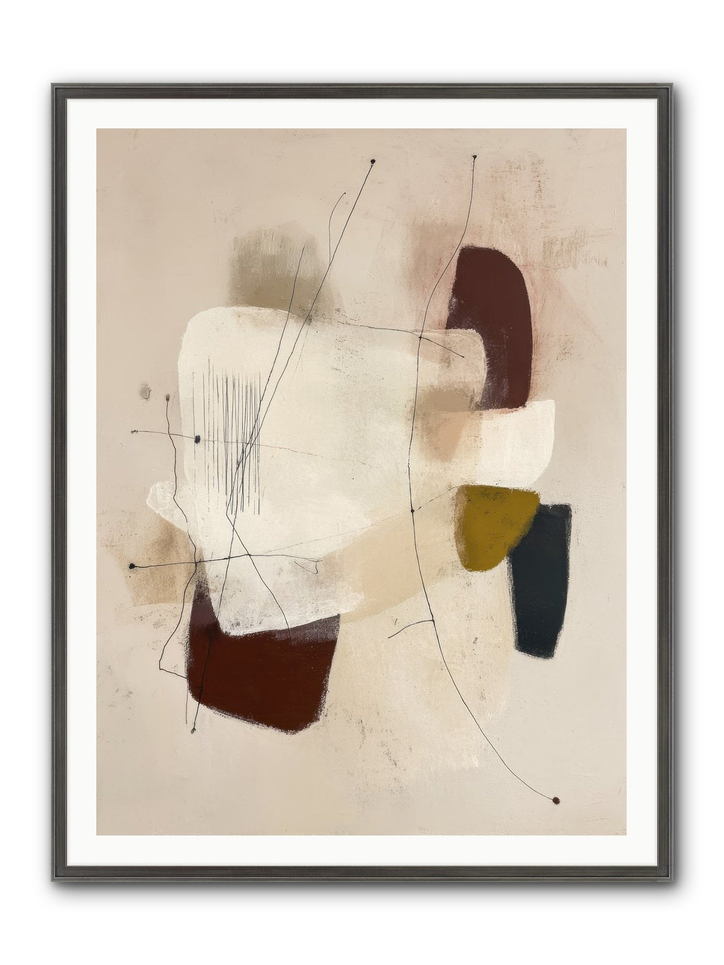 Suspended Framed Print - Slimwoods Black/Silver 36x48