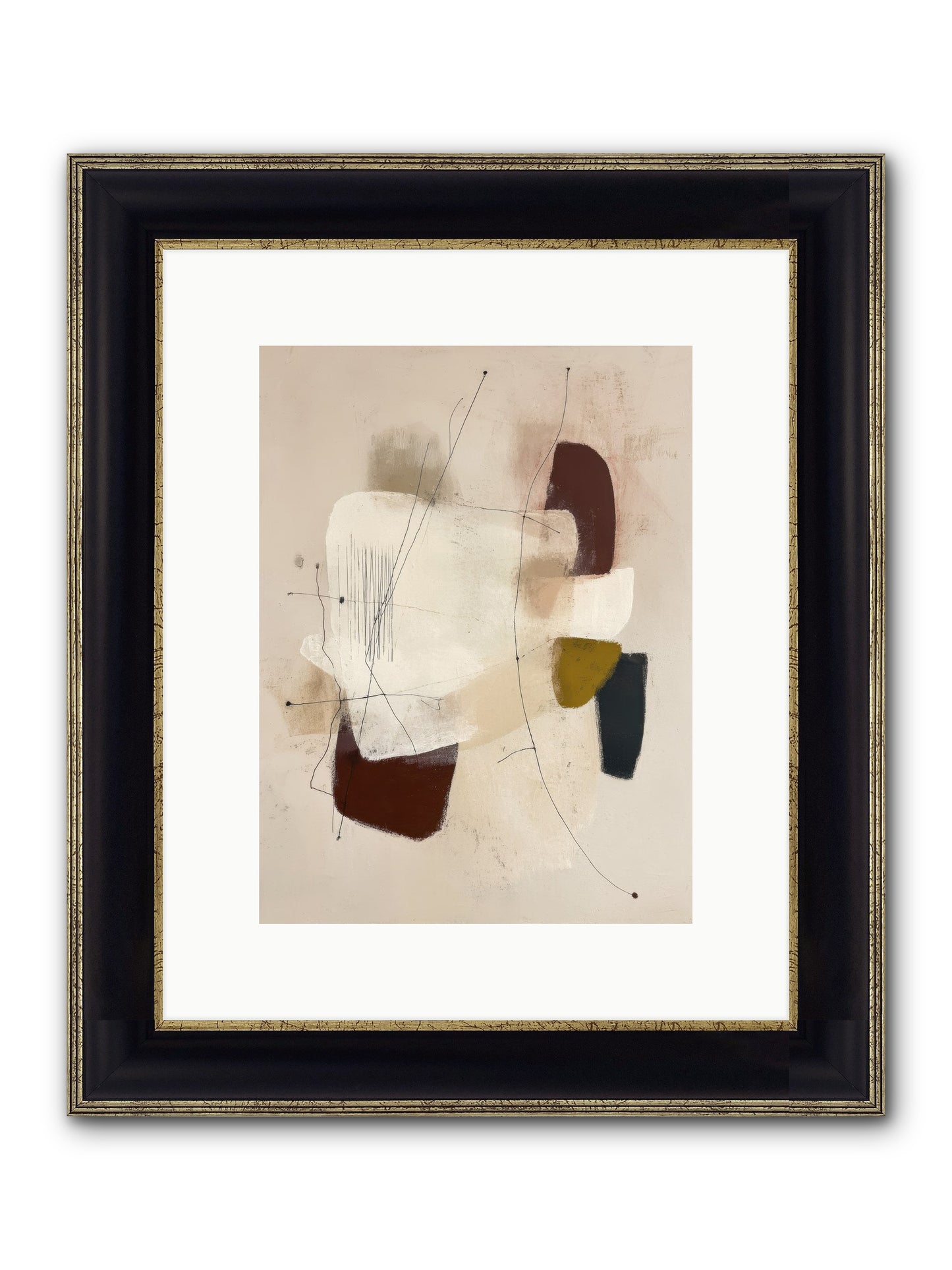 Suspended Framed Print - Black & Gold 9x12