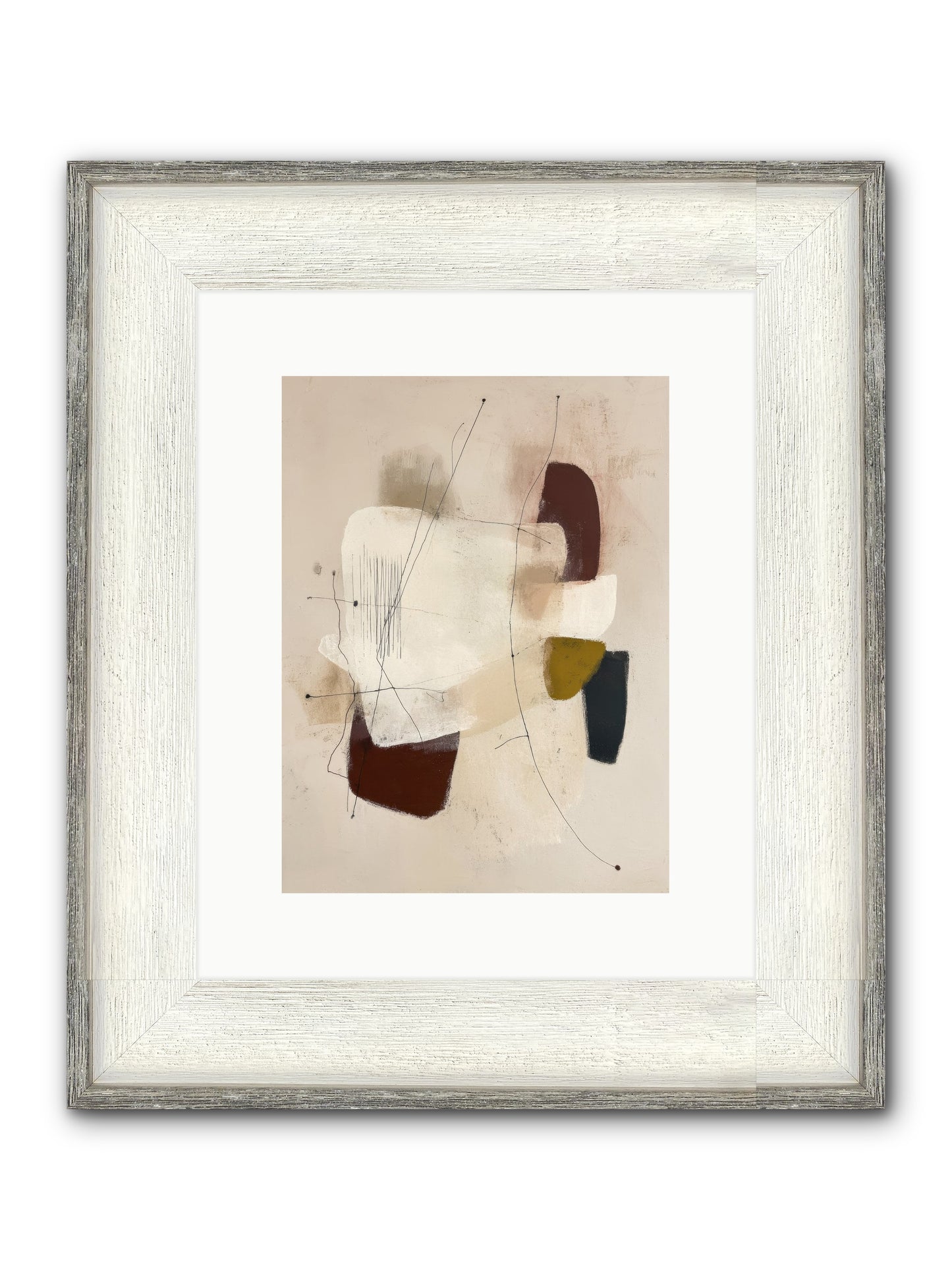 Suspended Framed Print - Driftwood White 9x12