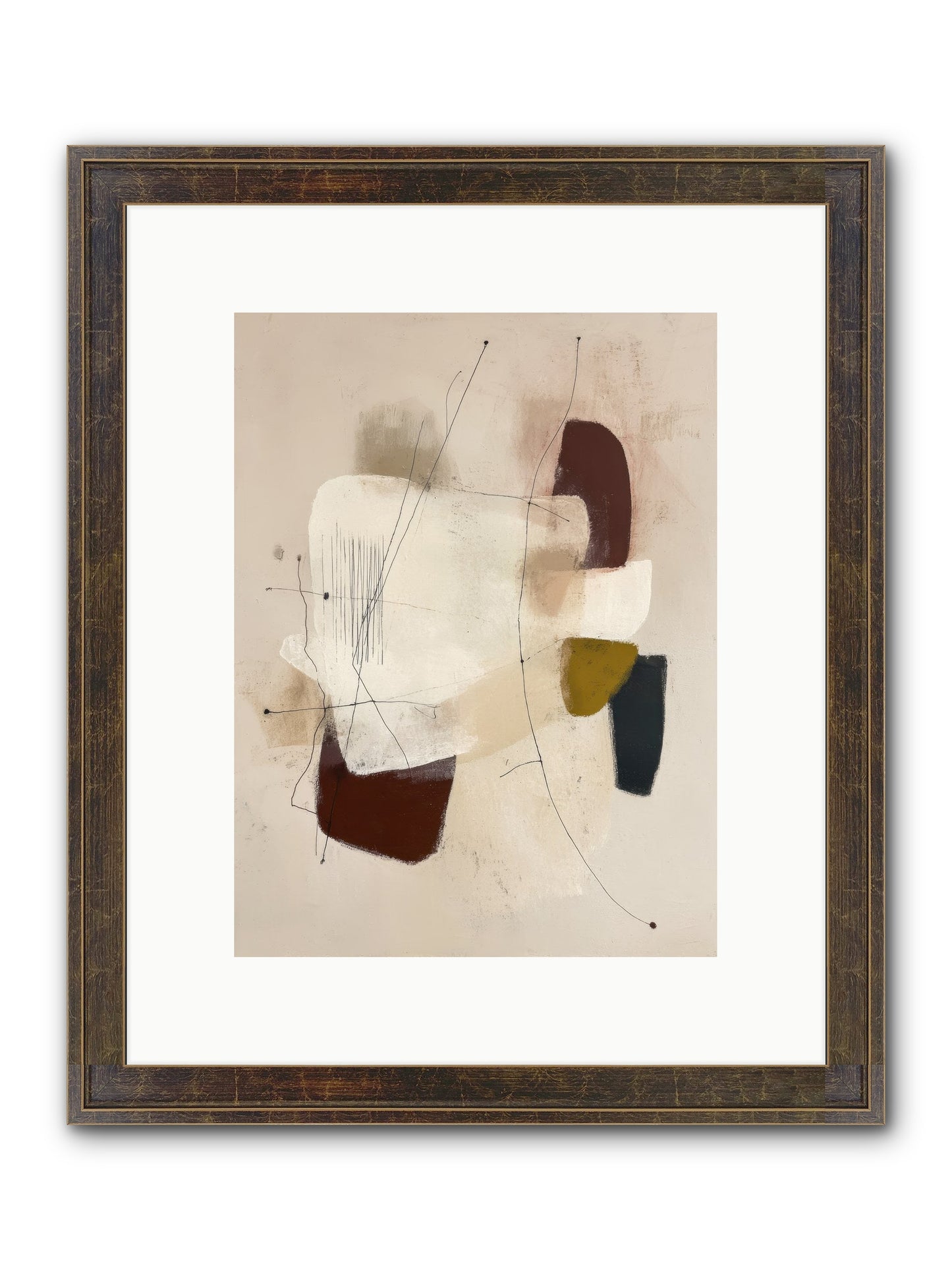 Suspended Framed Print - Slimwoods Black/Gold 9x12