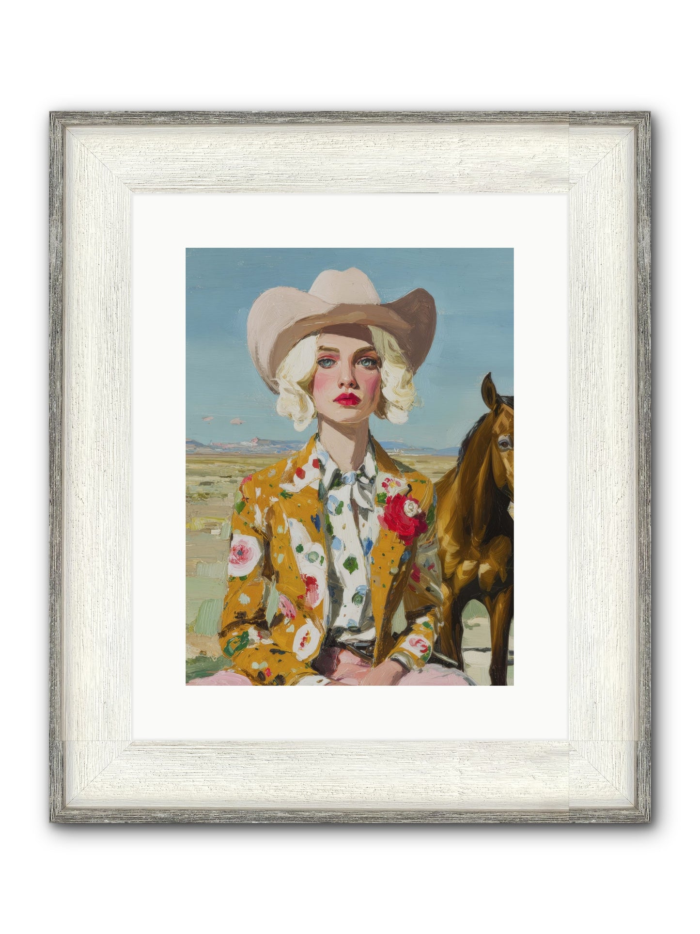 Suspended In The Almost Framed Print - Driftwood White 12x16