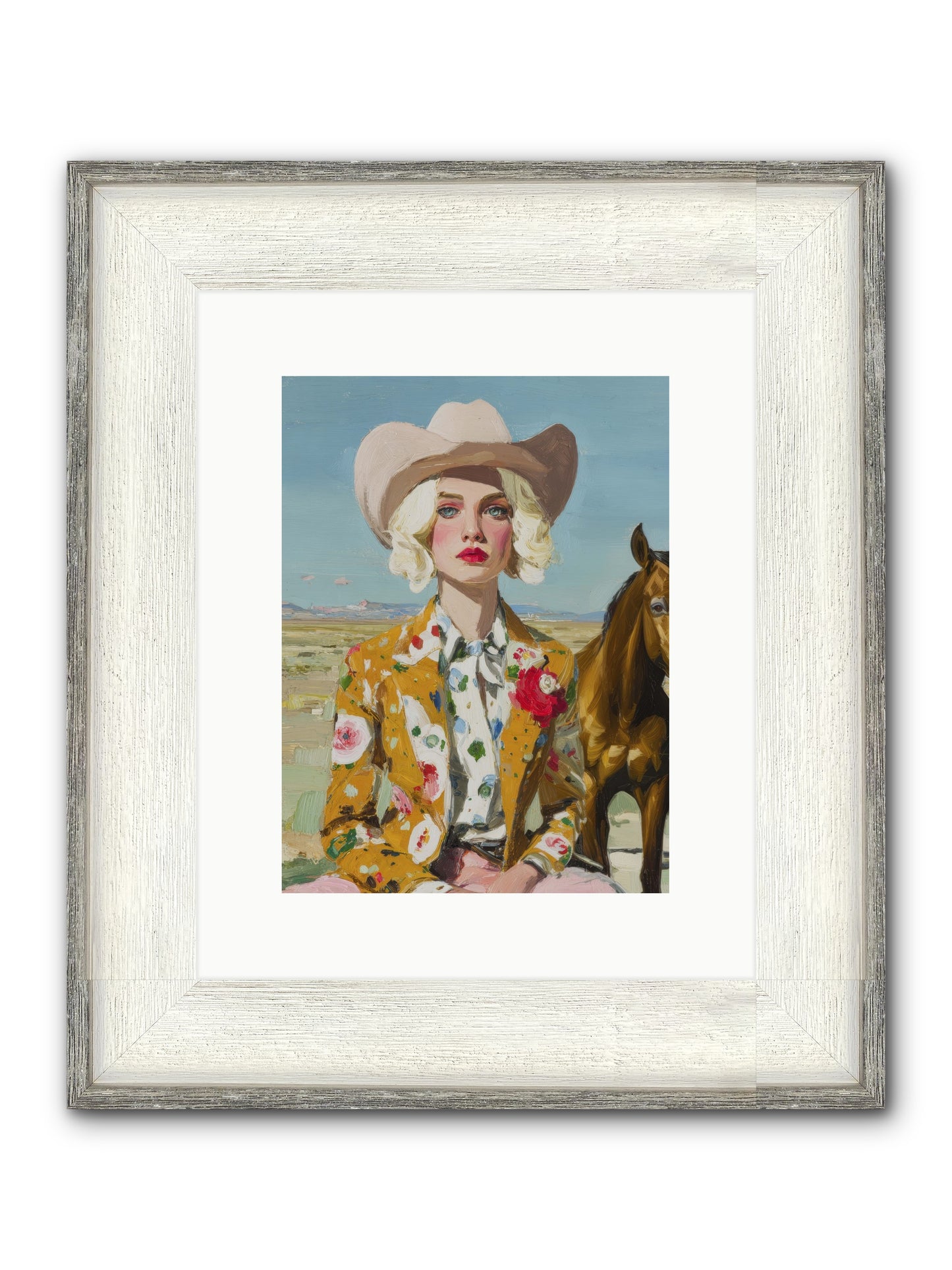 Suspended In The Almost Framed Print - Driftwood White 9x12