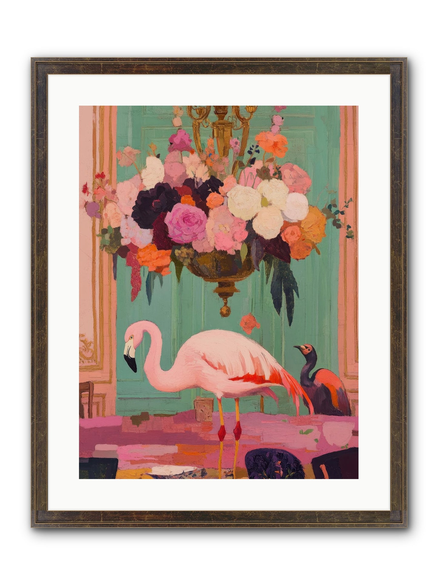Suspended Wonder Framed Print - Slimwoods Black/Gold 18x24