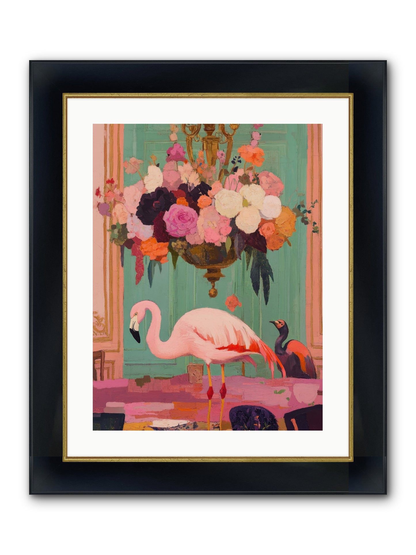 Suspended Wonder Framed Print - Wide Black w/Gold 18x24