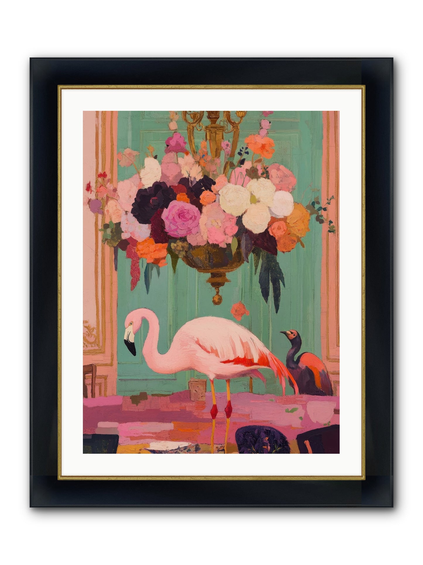 Suspended Wonder Framed Print - Wide Black w/Gold 24x32