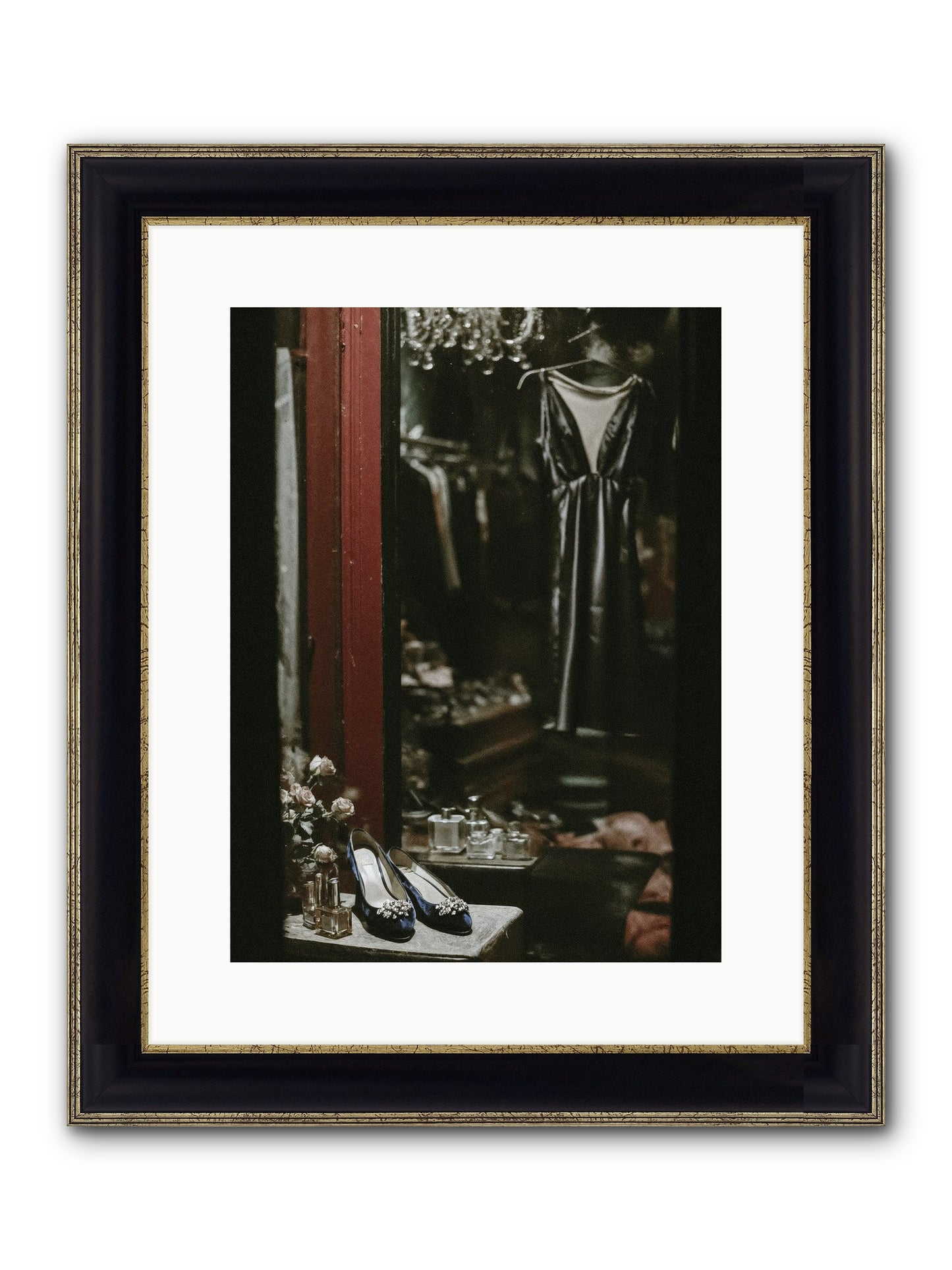 Swans for Company Framed Print - Black & Gold 12x16