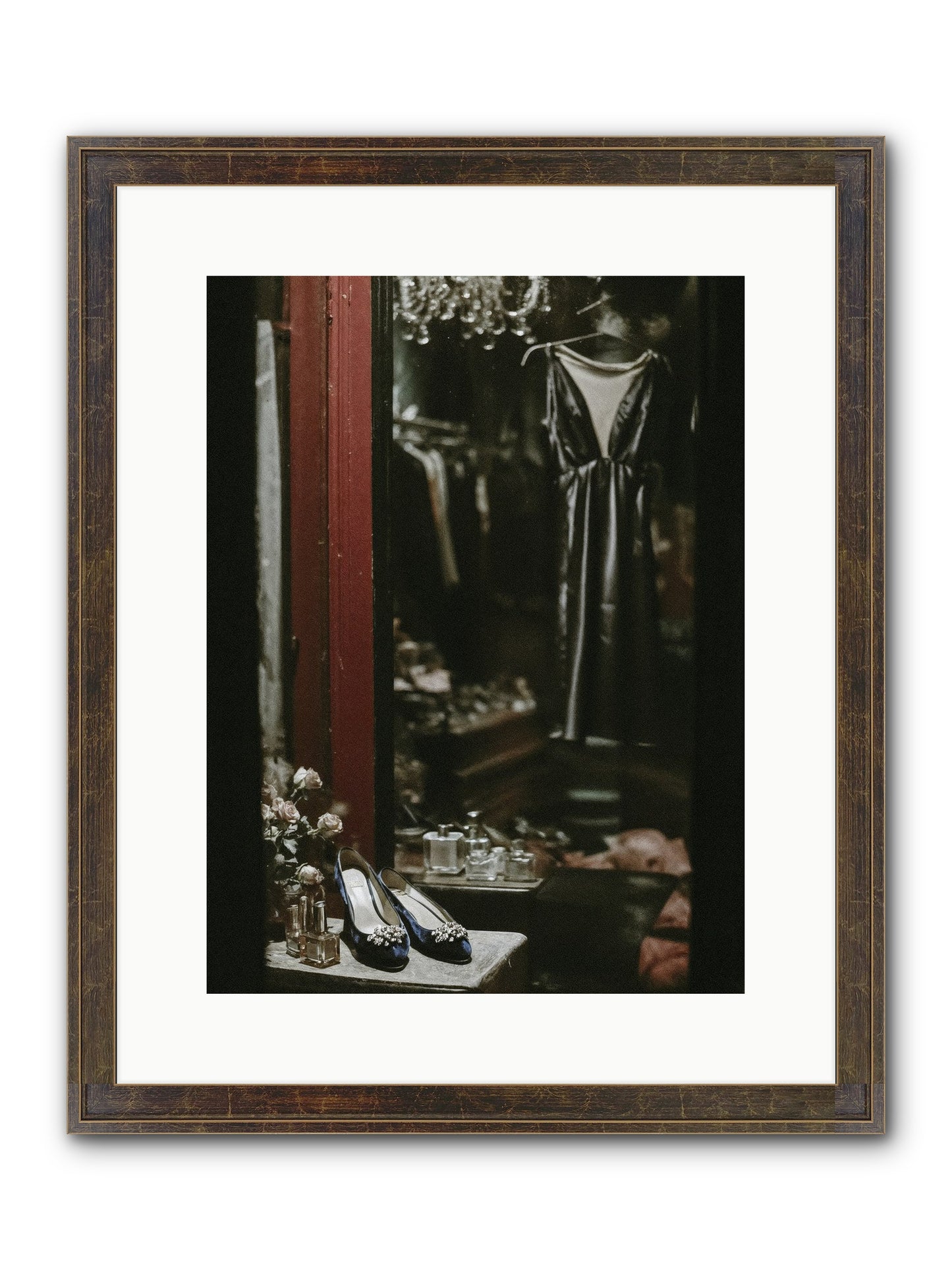 Swans for Company Framed Print - Slimwoods Black/Gold 12x16