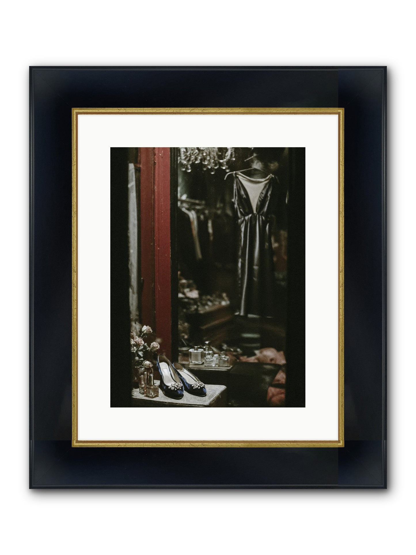 Swans for Company Framed Print - Wide Black w/Gold 12x16