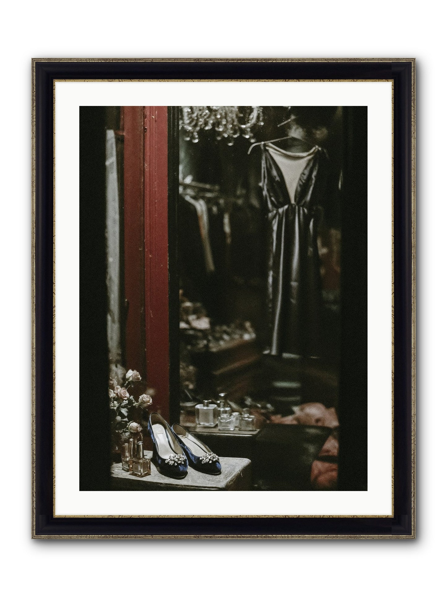 Swans for Company Framed Print - Black & Gold 24x32
