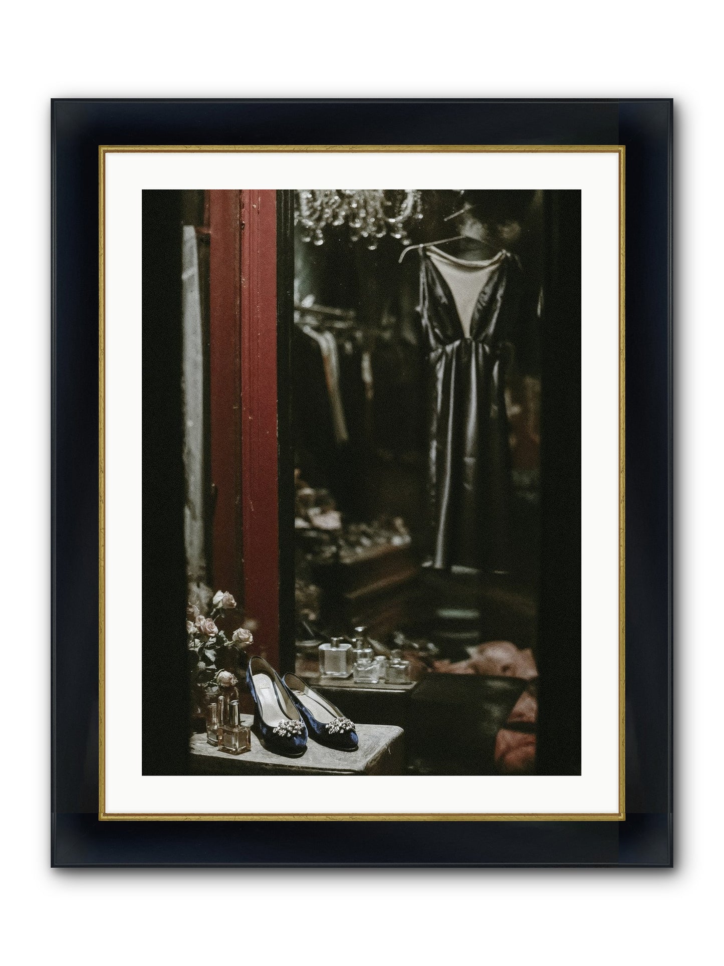 Swans for Company Framed Print - Wide Black w/Gold 24x32