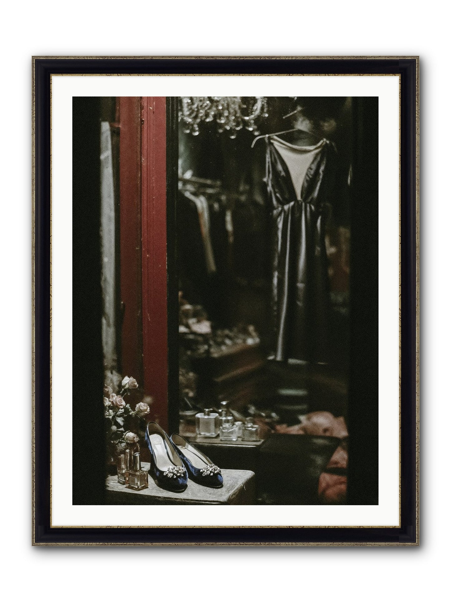 Swans for Company Framed Print - Black & Gold 30x40