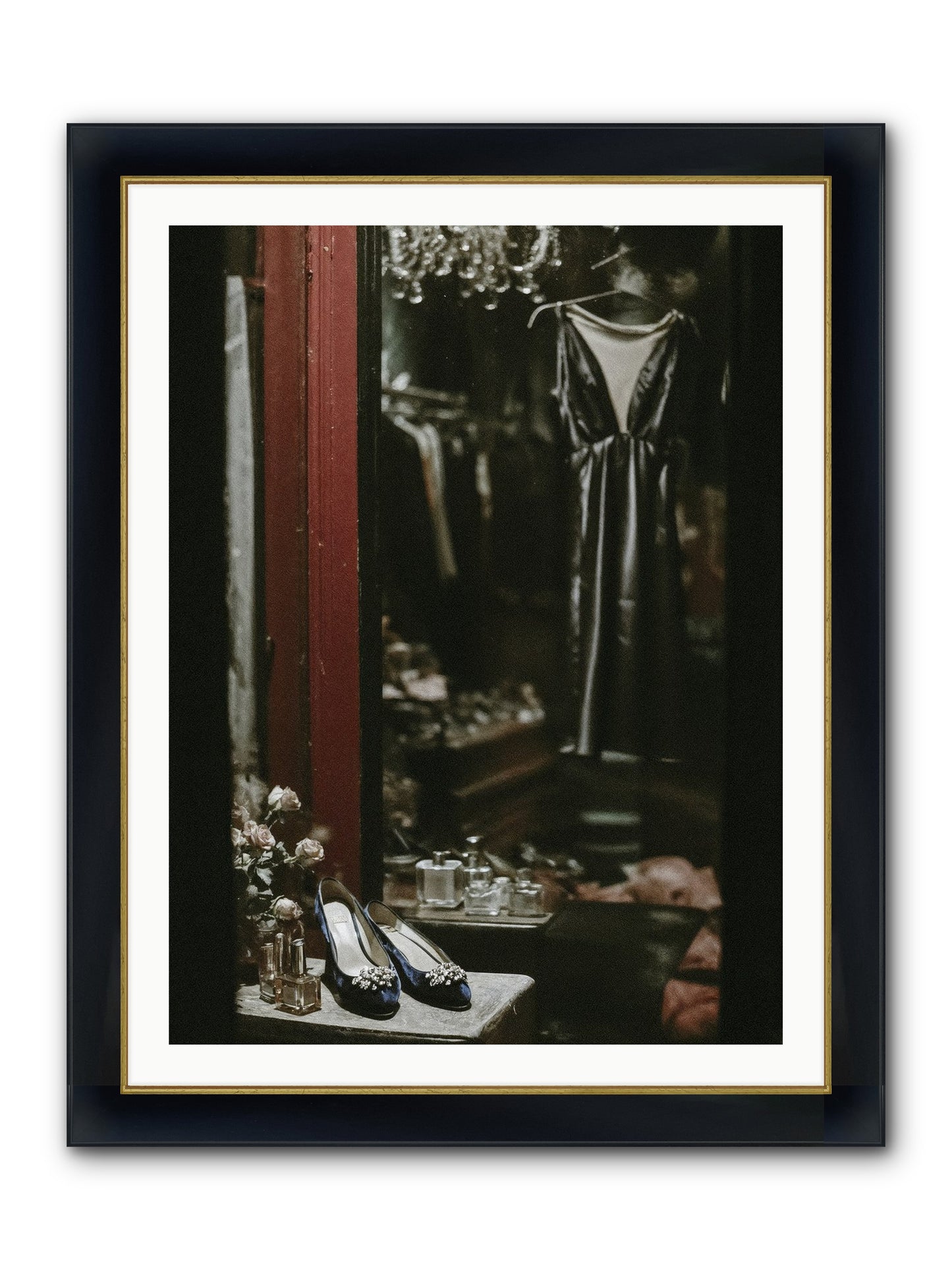 Swans for Company Framed Print - Wide Black w/Gold 30x40