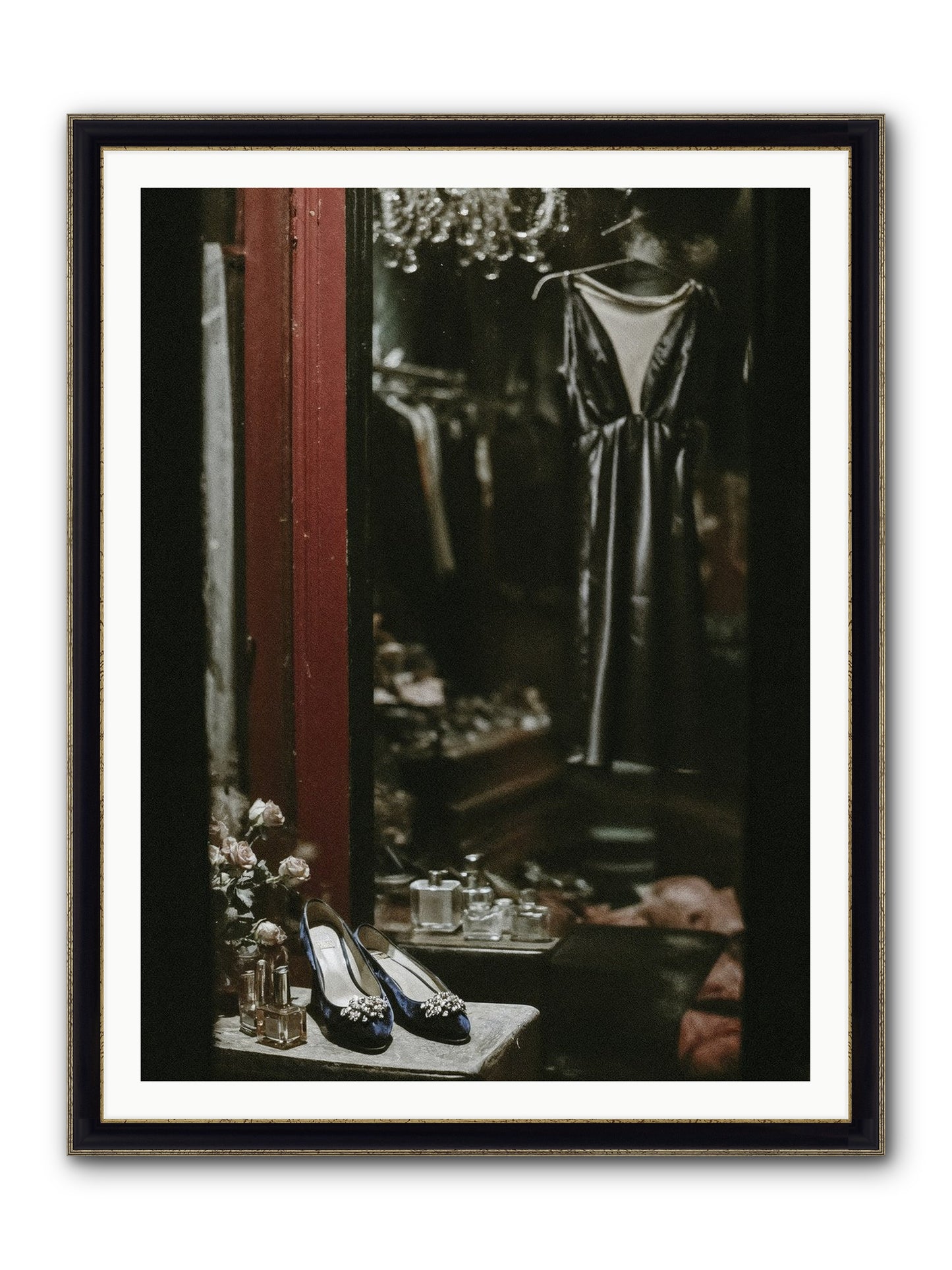 Swans for Company Framed Print - Black & Gold 36x48
