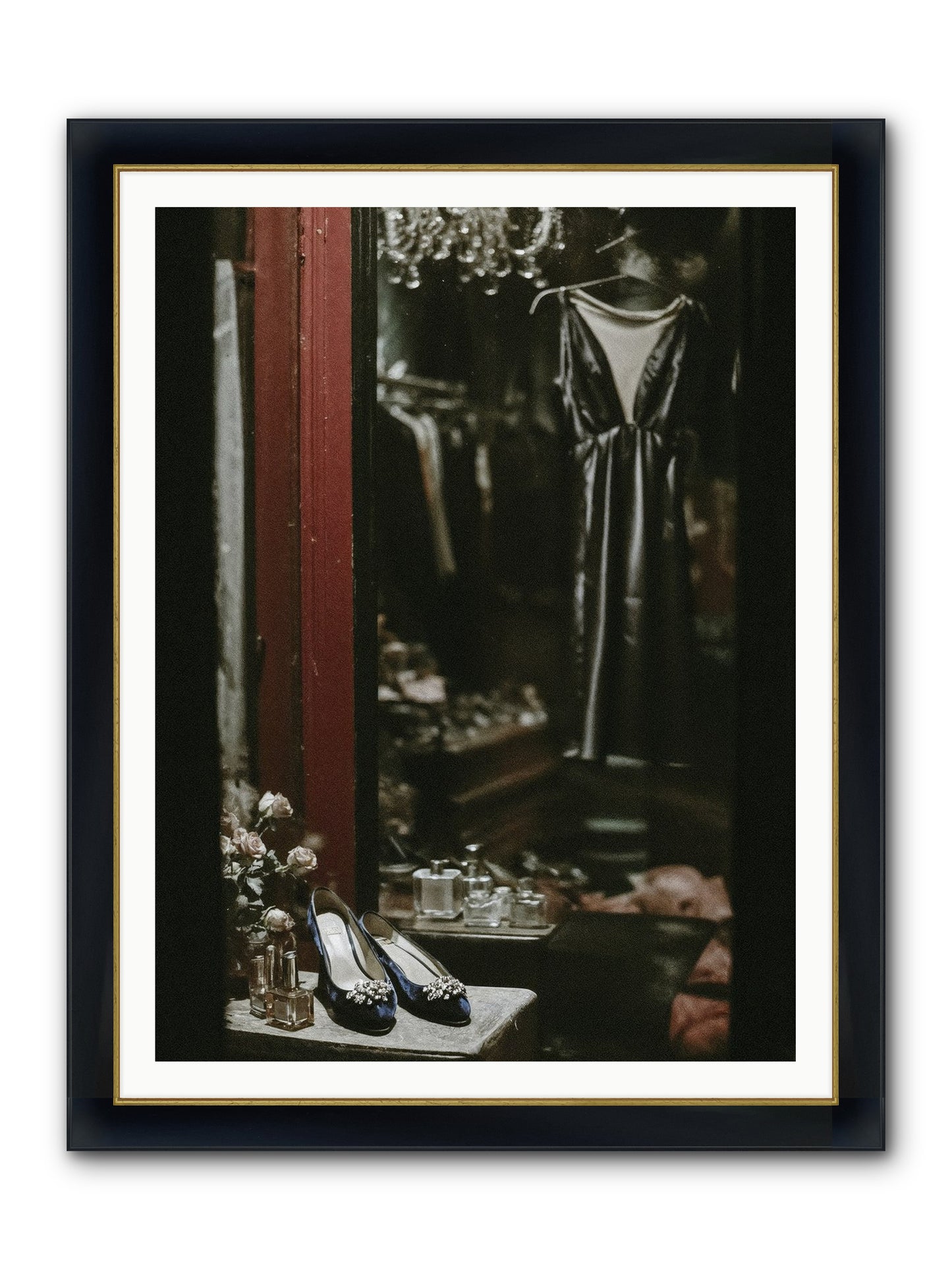 Swans for Company Framed Print - Wide Black w/Gold 36x48