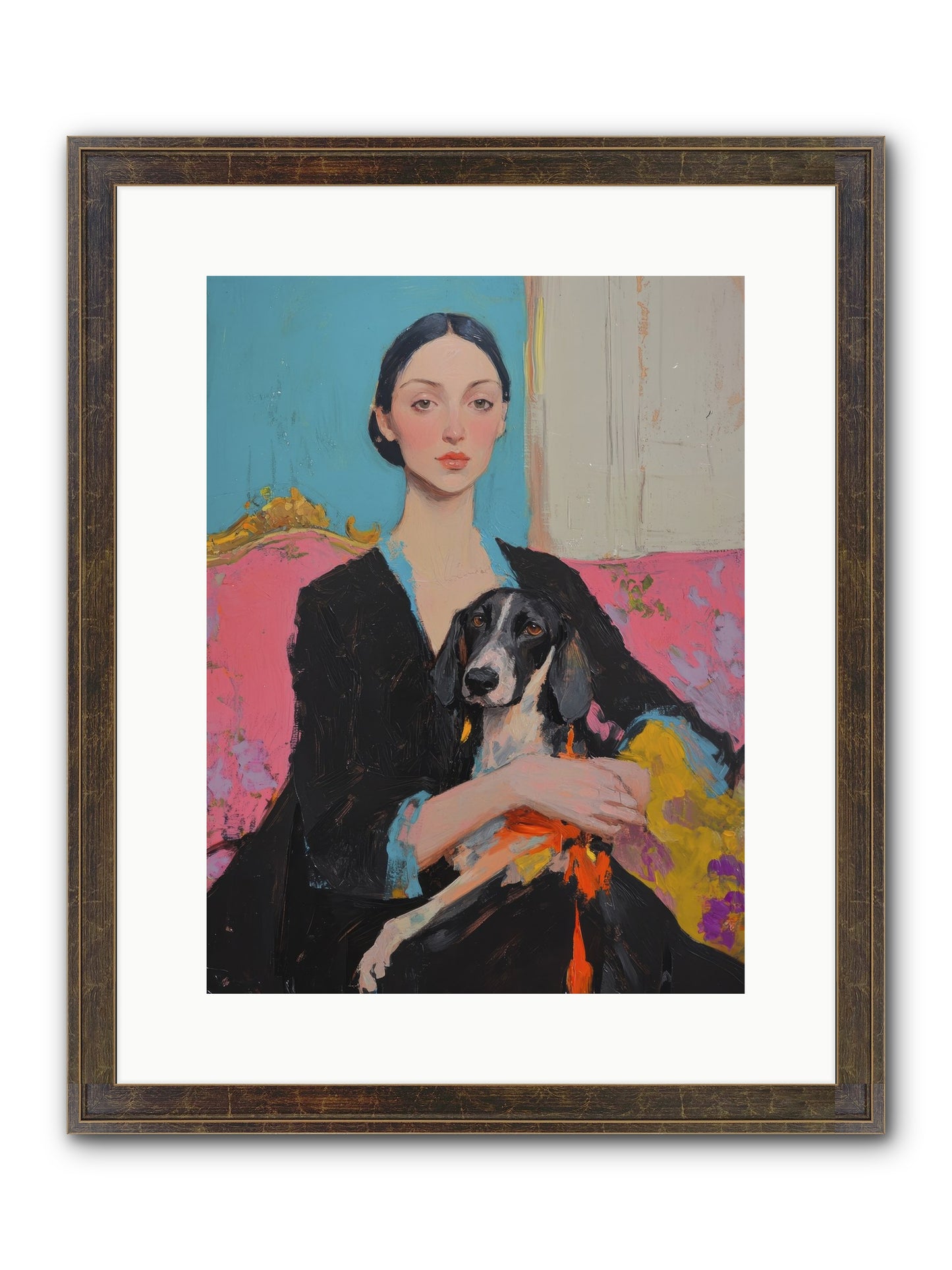 Sweet Basil Framed Print - Slimwoods Black/Gold 12x16