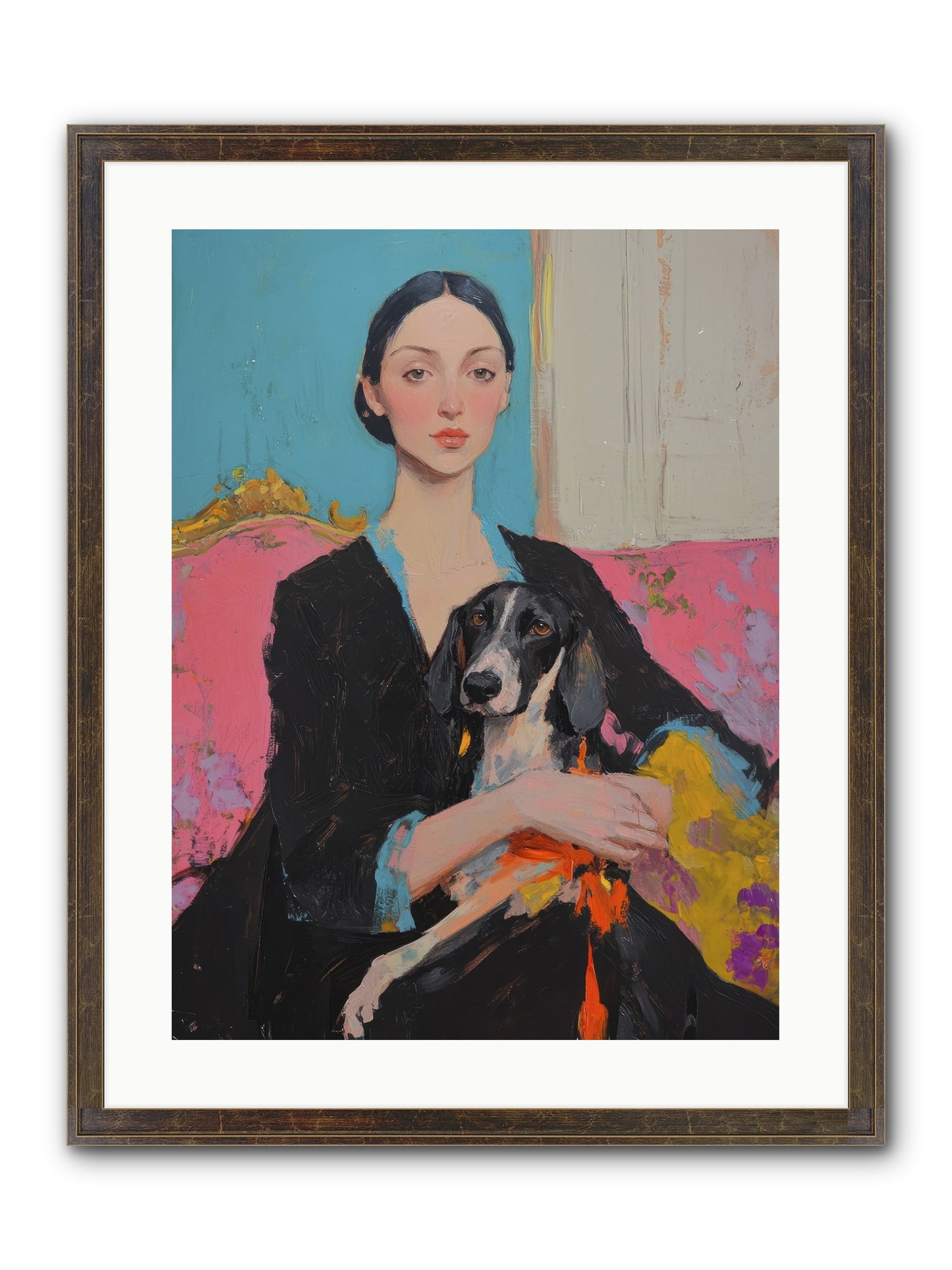 Sweet Basil Framed Print - Slimwoods Black/Gold 18x24