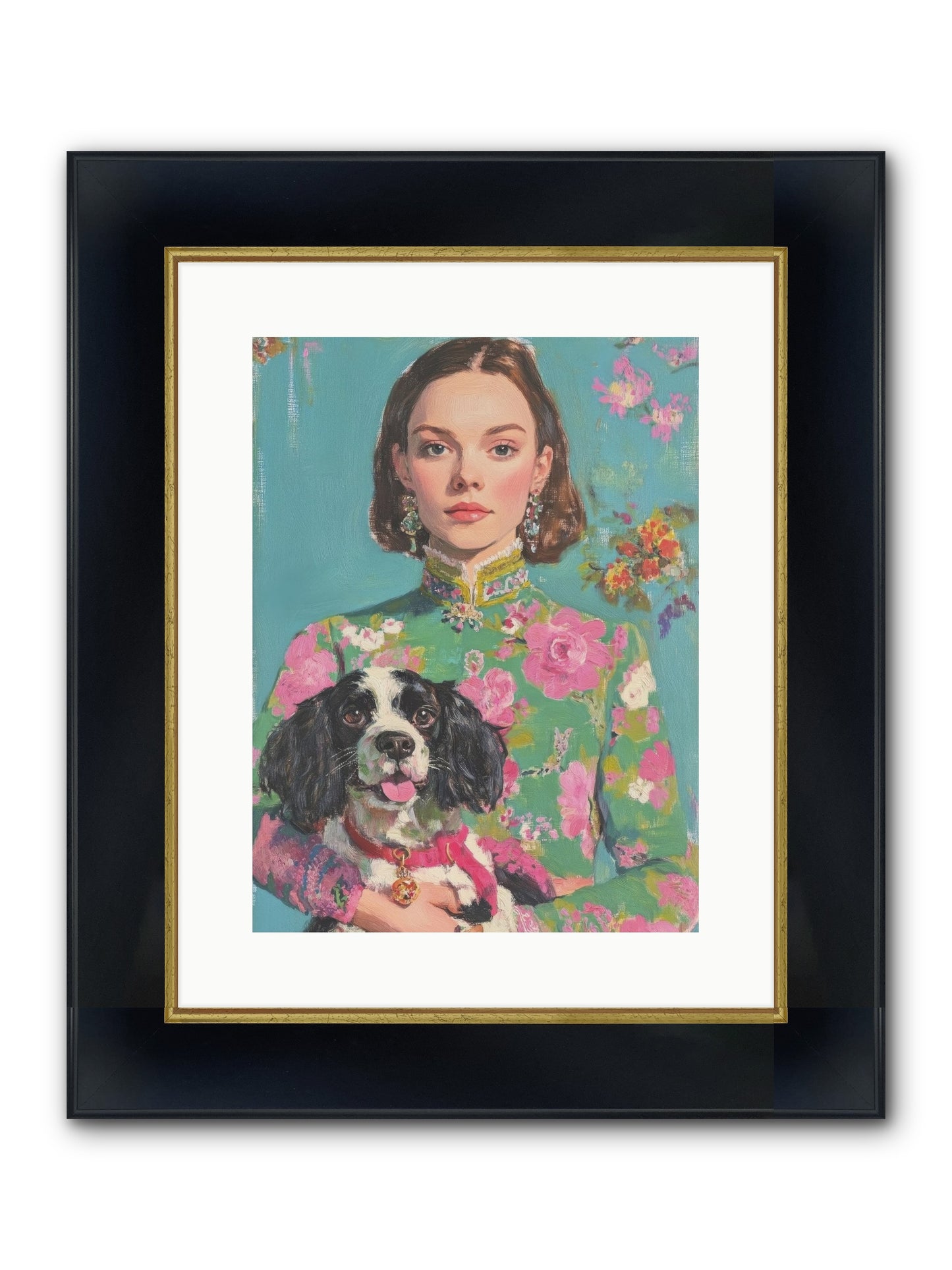 Sweet Darling Mine Framed Print - Wide Black w/Gold 12x16