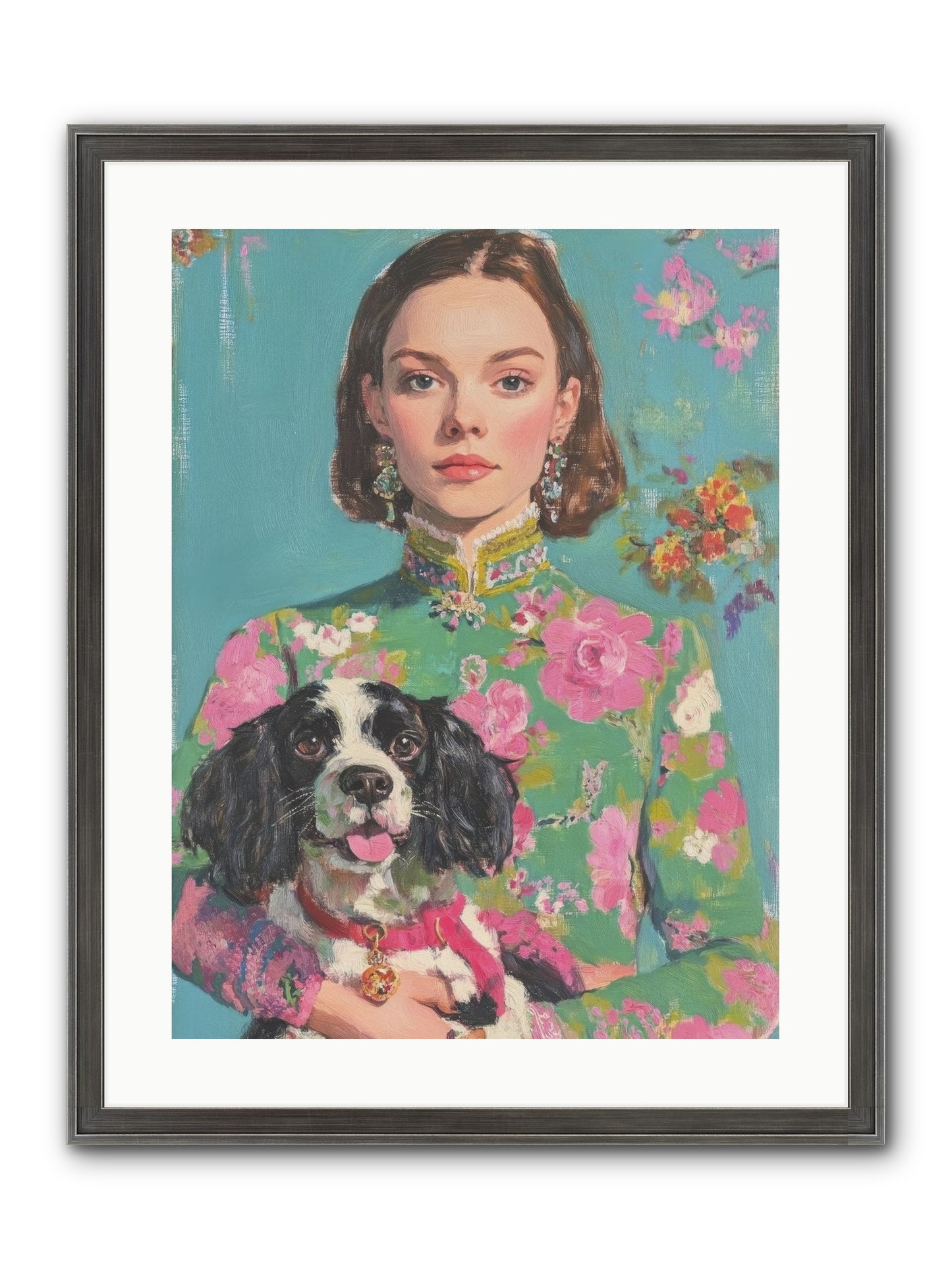 Sweet Darling Mine Framed Print - Slimwoods Black/Silver 18x24